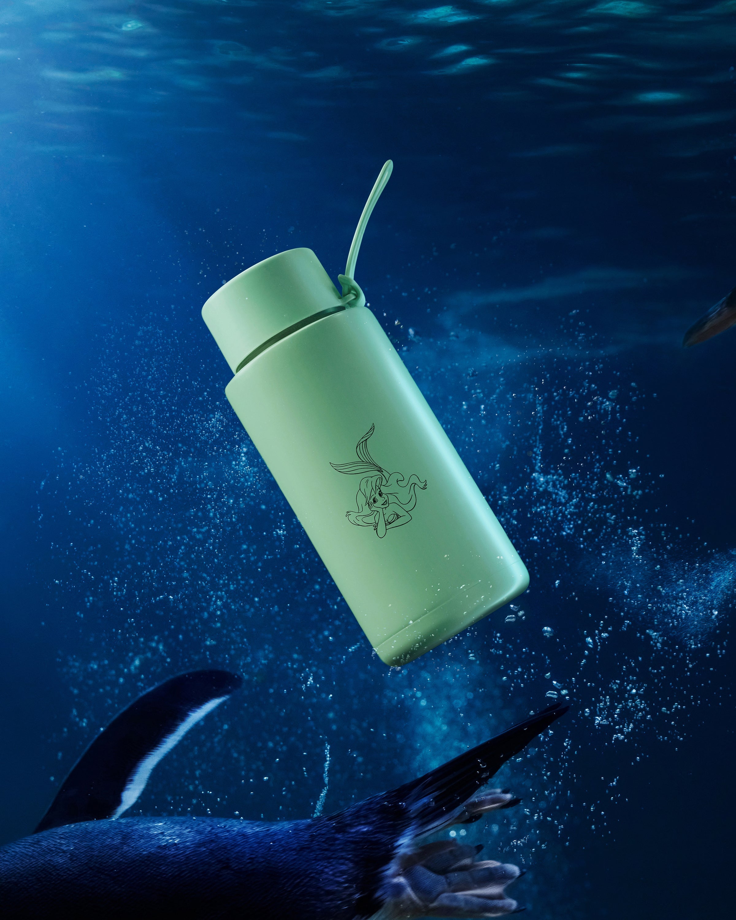 The Little Mermaid Ceramic Reusable Water Bottle - 34oz (1000ml) Insulated Travel Mug for Kids & Adults - Perfect for School, Gym, Hiking & Outdoor Activities