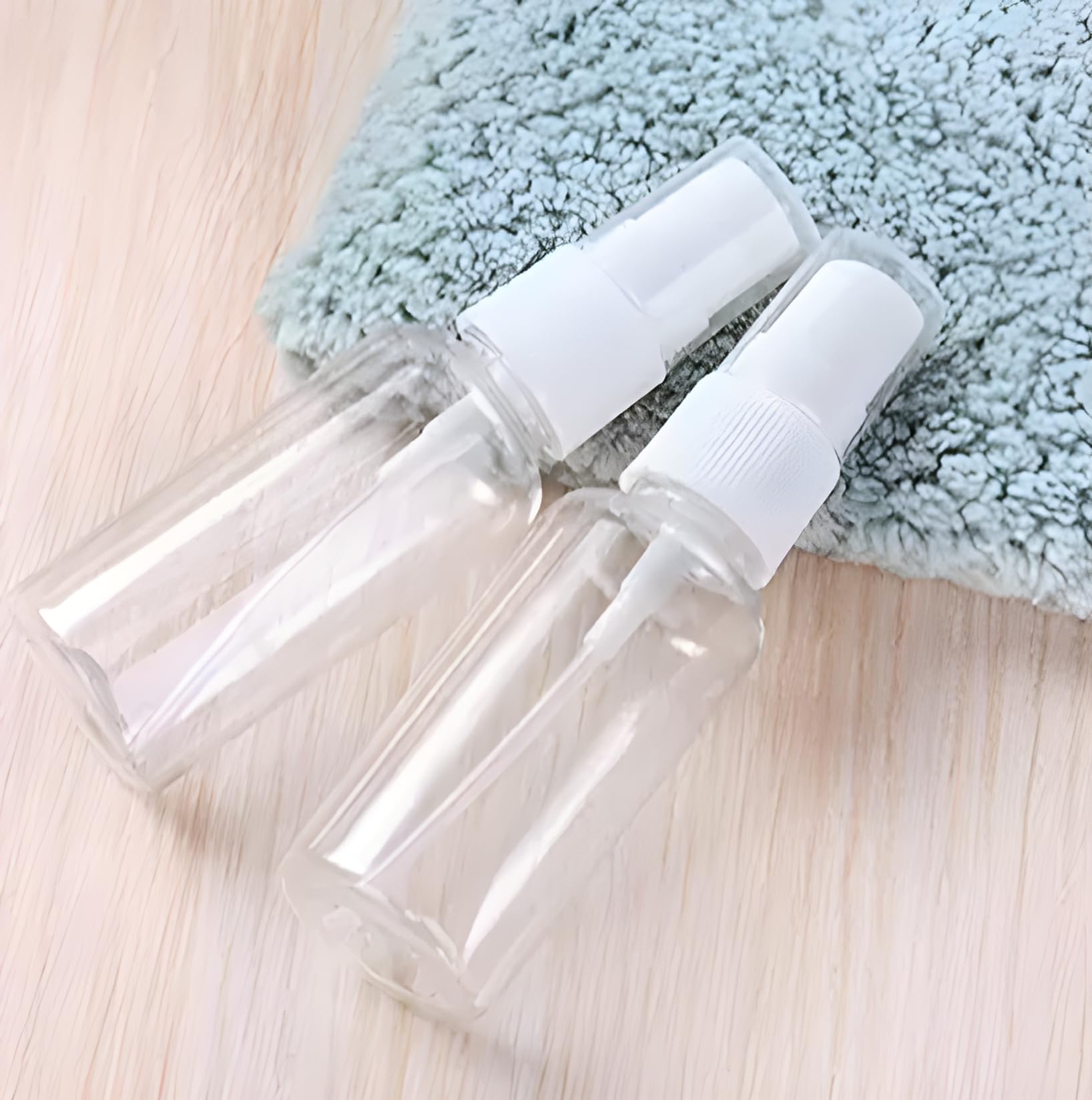 Refillable Fine Mist Spray Bottle 200ml - Clear Plastic Reusable Empty Sprayer with Dust Cap (Pack of 1) for DIY Beauty, Hair Care, Cleaning & Travel Essentials