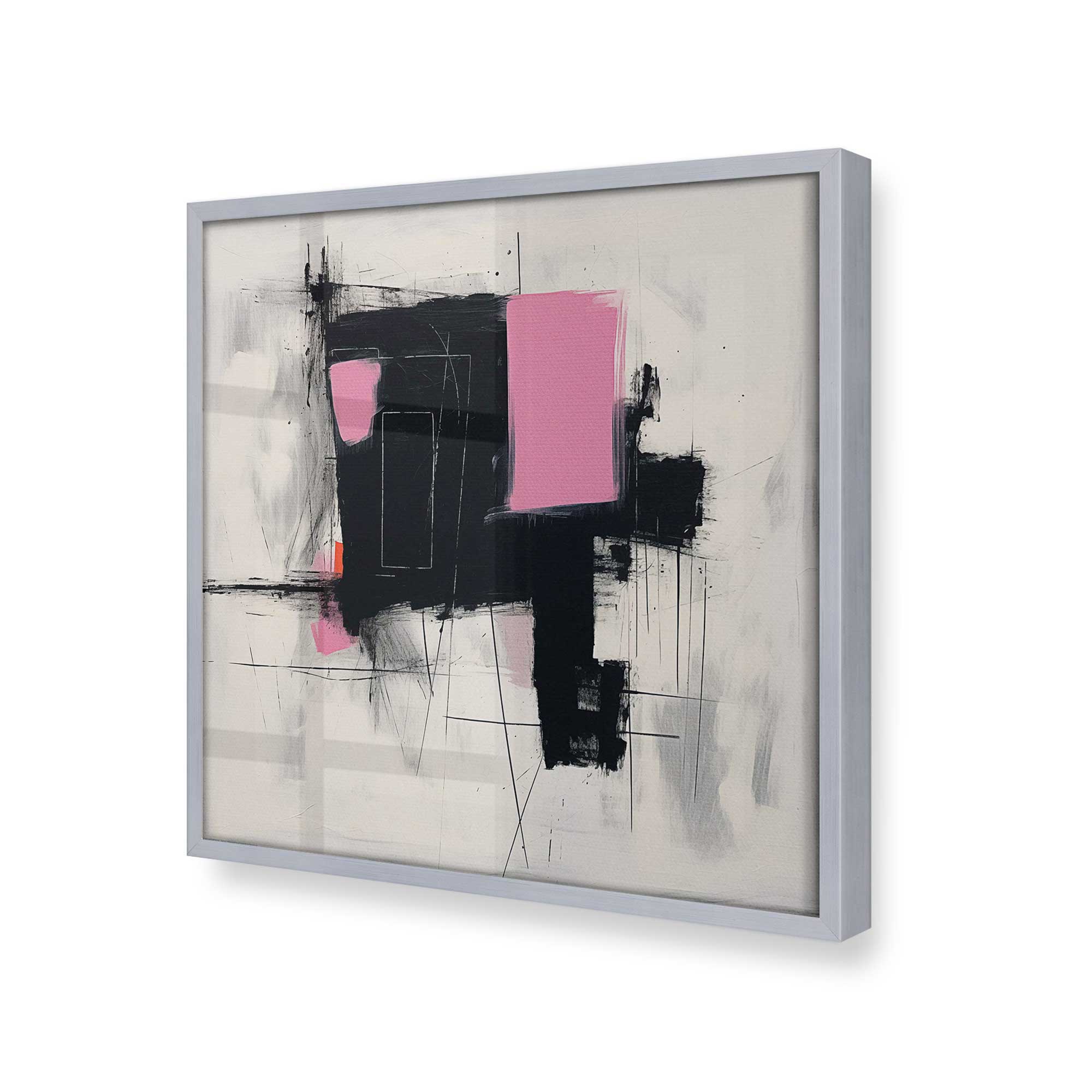Graphite Pink Fusion v1 Print Square Scarf - Stylish Women's Fashion Accessory for Casual Outfits, Office Wear & Special Occasions