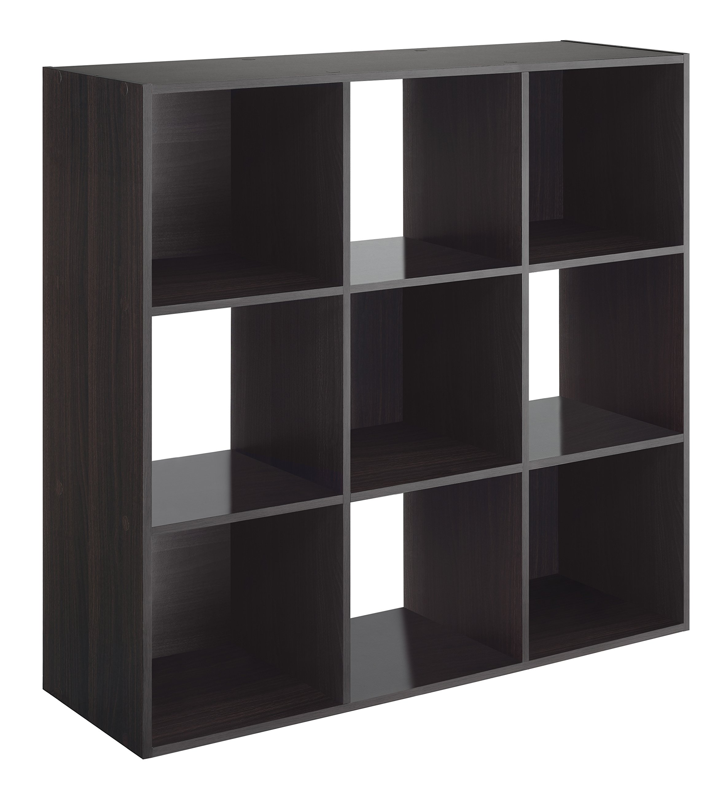 Whitmor 9 Cube Storage Organizer Shelf - Espresso Finish, Closet & Home Organization for Bedroom, Living Room, Office - Perfect for Storing Toys, Books, Shoes & Decor