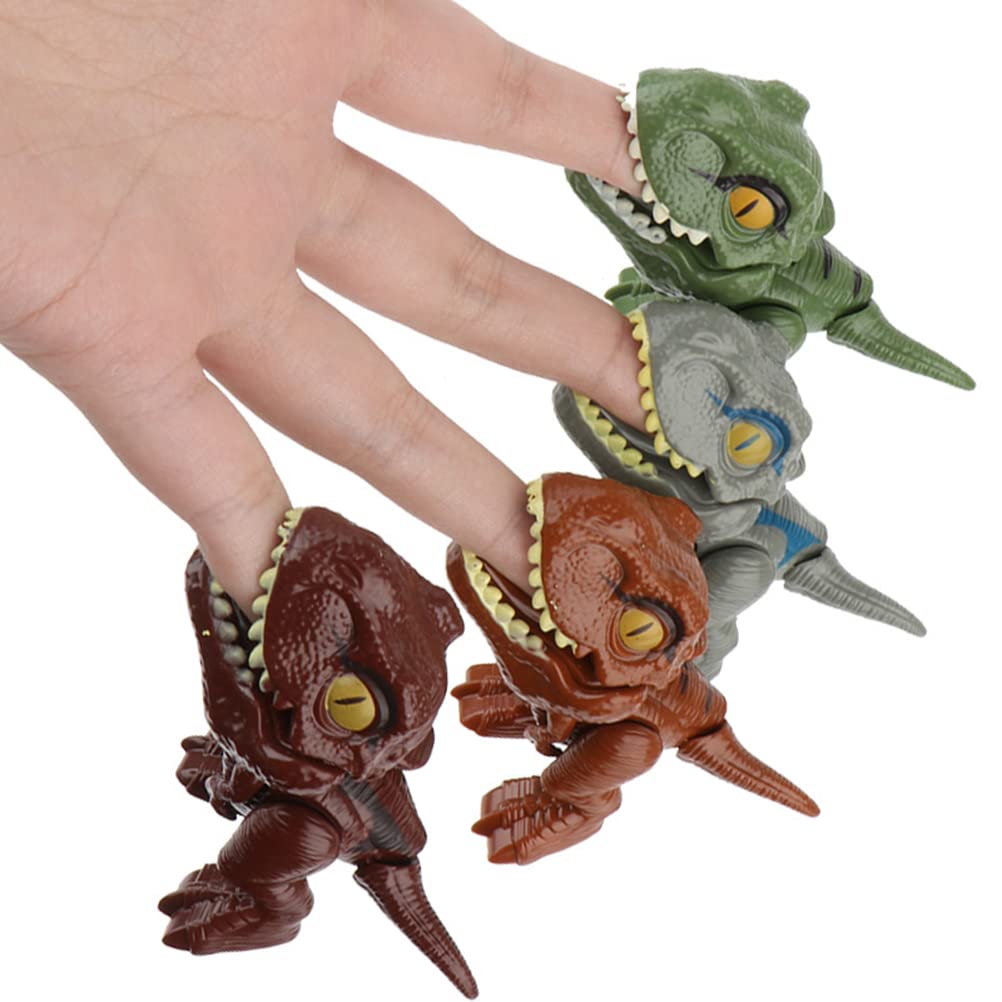 Dinosaur Egg Toy for Kids - 4Pcs Interactive Finger Biting Dinosaur Game Set, Fun Educational Toy for Children's Party & Classroom Activities