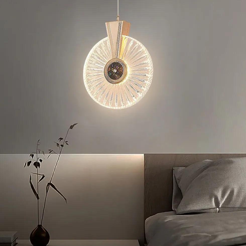 Modern Crystal Single Head Pendant Light - Minimalist Ceiling Lighting Fixture for Dining Room, Kitchen, Bedroom & Living Room Decor