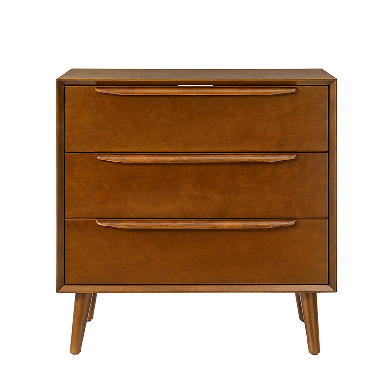 Rebecca 3-Drawer Mid-Century Modern Nightstand - Solid Wood Bedside Table with Storage for Bedroom, Living Room & Office - Perfect for Small Spaces & Home Decor