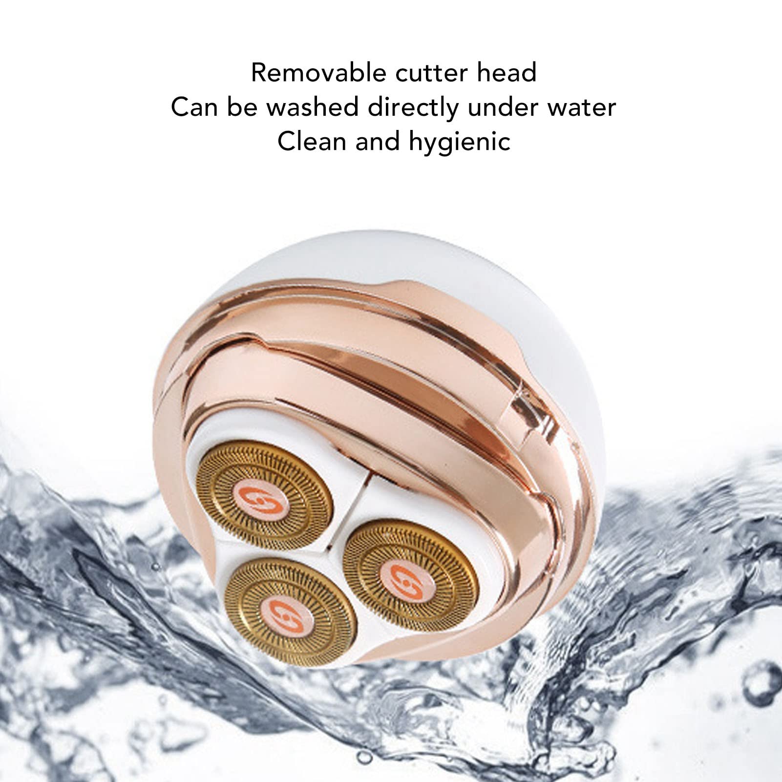 Electric Razors for Women - 3 Blade Rechargeable Shaver for Facial, Legs, Bikini & Lip Hair Removal - 360° Rotary Women's Shaver with Detachable Head & Easy Clean Design - Perfect for Travel, Gym & Daily Grooming