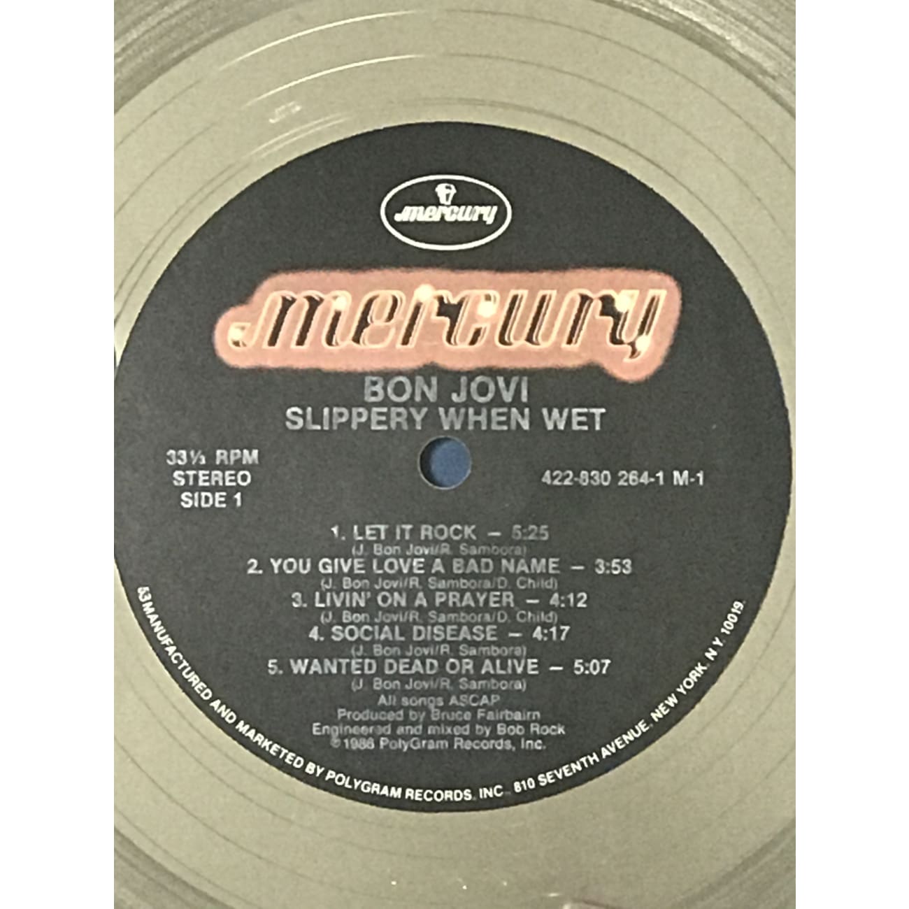 Bon Jovi Slippery When Wet 8x Platinum Album Award - RIAA Certified Music Collectible for Display & Fan Memorabilia