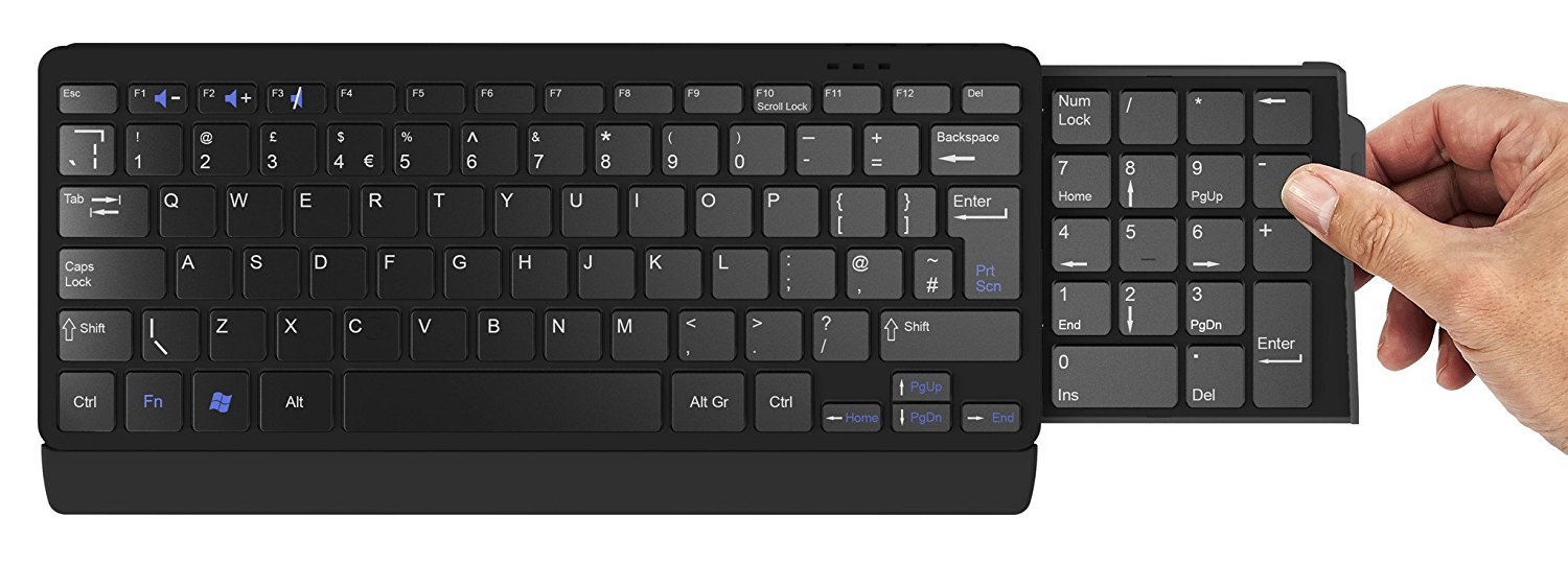 Posturite Mini Arch Ergonomic Keyboard with Number Slide - USB Wired Computer Keyboard for Office, Gaming & Typing Comfort (Ideal for Carpal Tunnel & Wrist Pain Relief)
