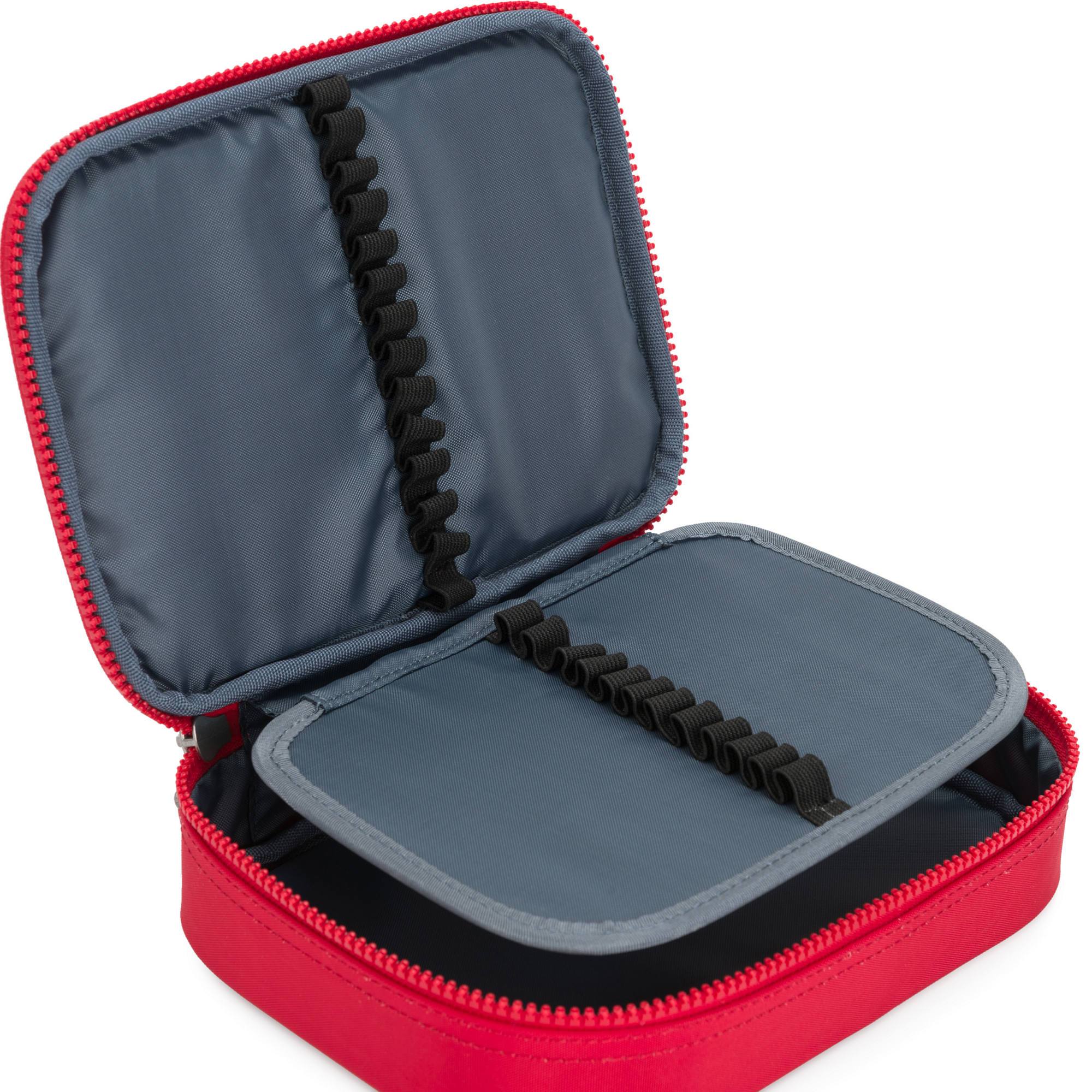 Kipling 100 Pens Case - Red Rouge Pencil Pouch for School, Office & Travel | Durable Zippered Stationery Organizer for Students & Professionals