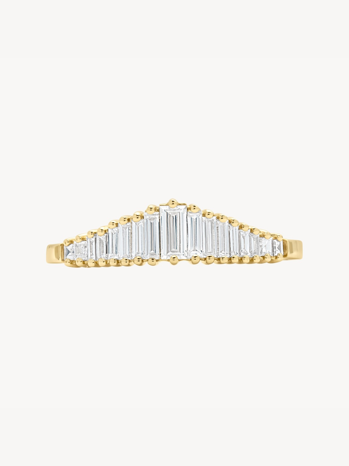 Art Deco Diamond Tiara Ring - Vintage Inspired Bridal Jewelry for Weddings, Prom & Special Occasions