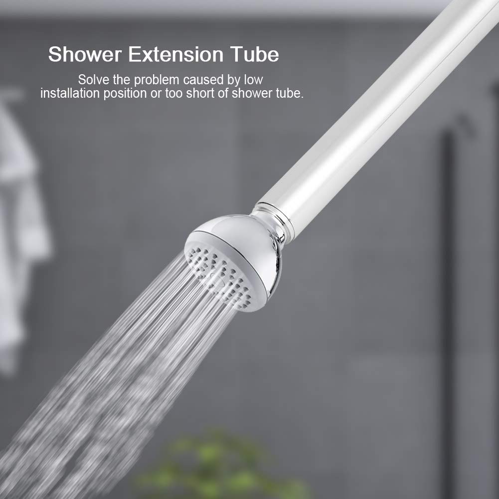 Stainless Steel Shower Head Extender Arm - Adjustable Bathroom Extension Pipe for Handheld Shower, Durable Shower Tube Connector - Perfect for Home, RV & Bathroom Renovation