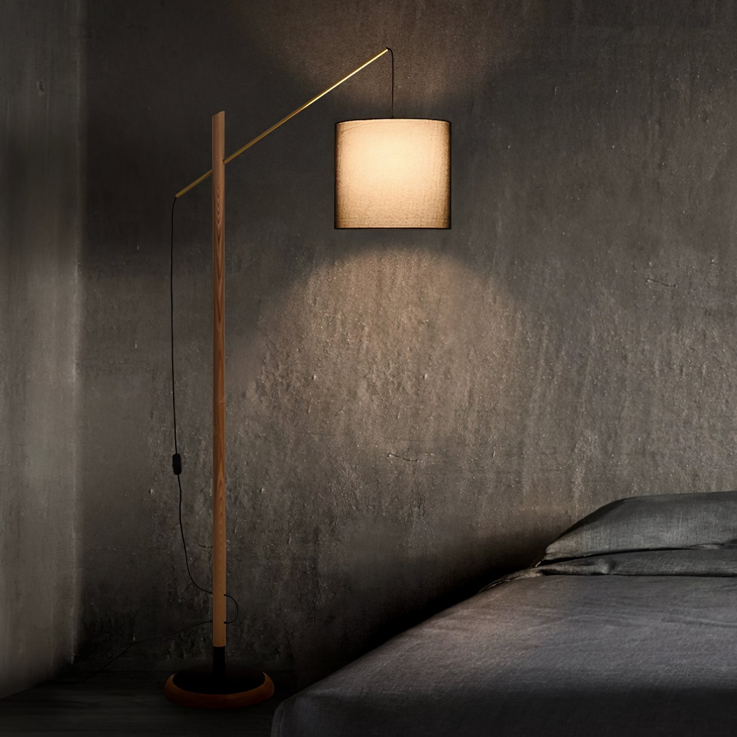 Modern Archer Floor Lamp - Adjustable Height LED Standing Light for Living Room, Bedroom & Office - Warm White & Cool White Light Modes - Perfect for Reading, Working & Relaxing