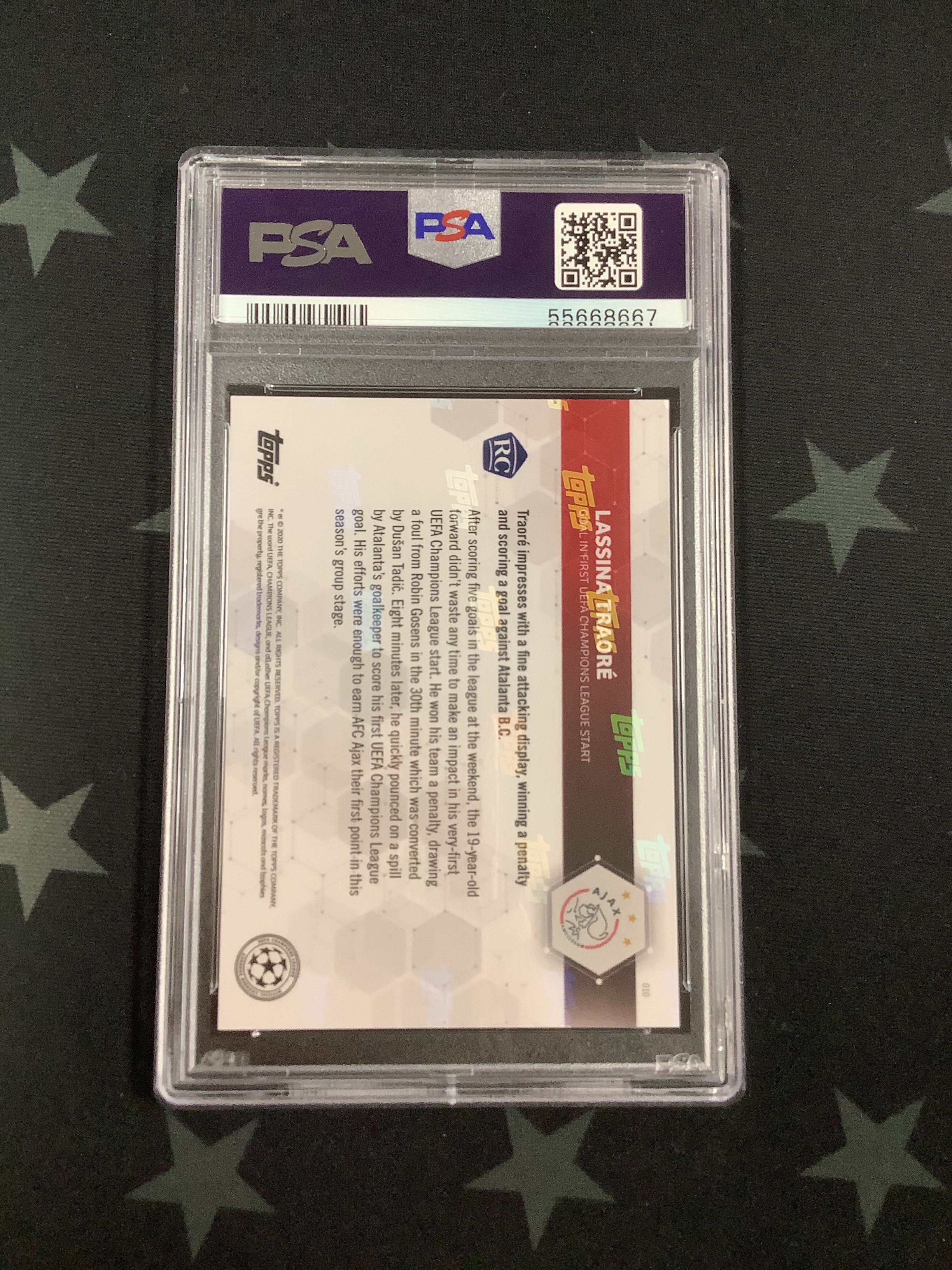 2020 TOPPS NOW UEFA Champions League Lassina Traore #010 PSA GEM MT 10 55668667 - Rare Soccer Trading Card for Collectors & Sports Memorabilia Enthusiasts