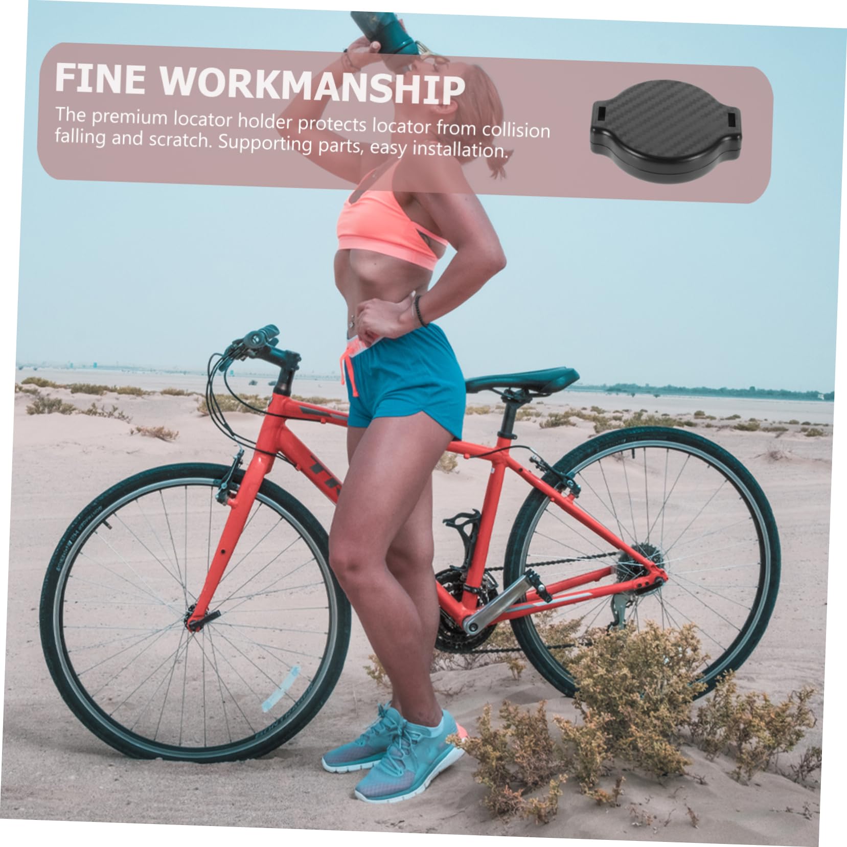 Premium Bike Saddle AirTag Holder - Durable & Easy Install GPS Tracker Mount for Cycling, Commuting & Outdoor Adventures | Homoyoyo Craftsmanship