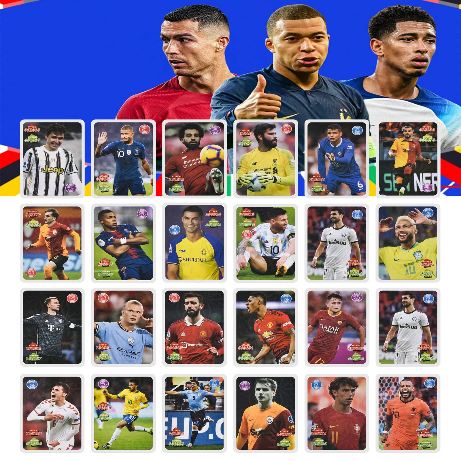 2024 UEFA Champions League Soccer Trading Cards - 288 Pcs Football Cards (36 Packs) - Premium Euro Football Star Collection - Perfect Gift for Soccer Fans & Collectors - Great for Trading, Gifting & Display