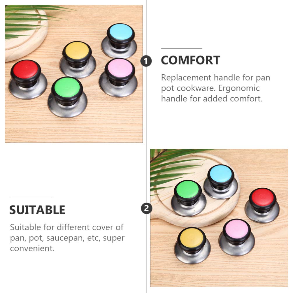 12-Piece Pot Lid Handle Replacement Set - Durable Pan Lid Knob Grip for Cookware Accessories - Perfect for Stovetop, Oven & Kitchen Safety (Black)