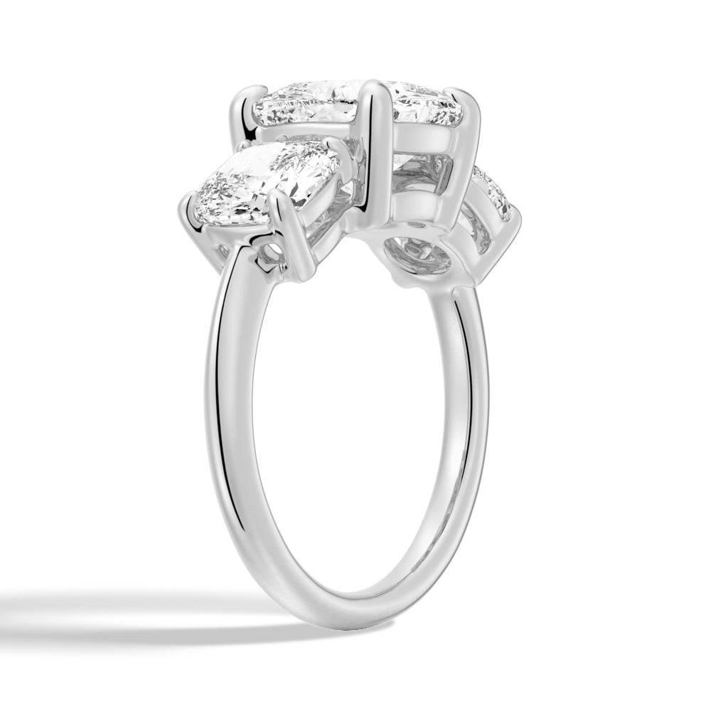 Exquisite Cushion Cut Three Stone Moissanite Engagement Ring for Women | Vintage Inspired Wedding Band | Perfect for Proposals, Anniversaries & Romantic Occasions