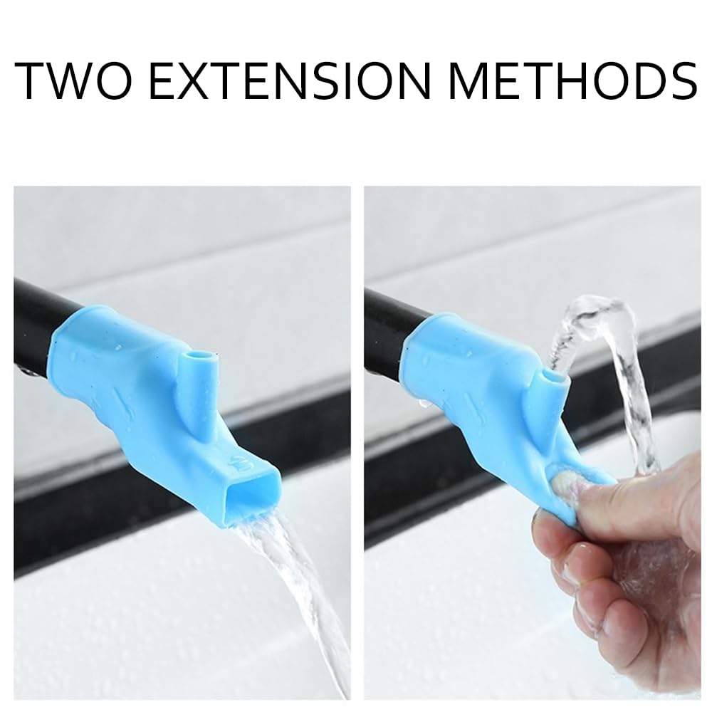Elfzone 6-Pack Silicone Baby Faucet Extender - Adjustable Spout Extension for Kids Bathing & Hand Washing - Safe for Bathroom & Kitchen Faucets - Perfect for Toddler Bath Time & Sink Accessibility