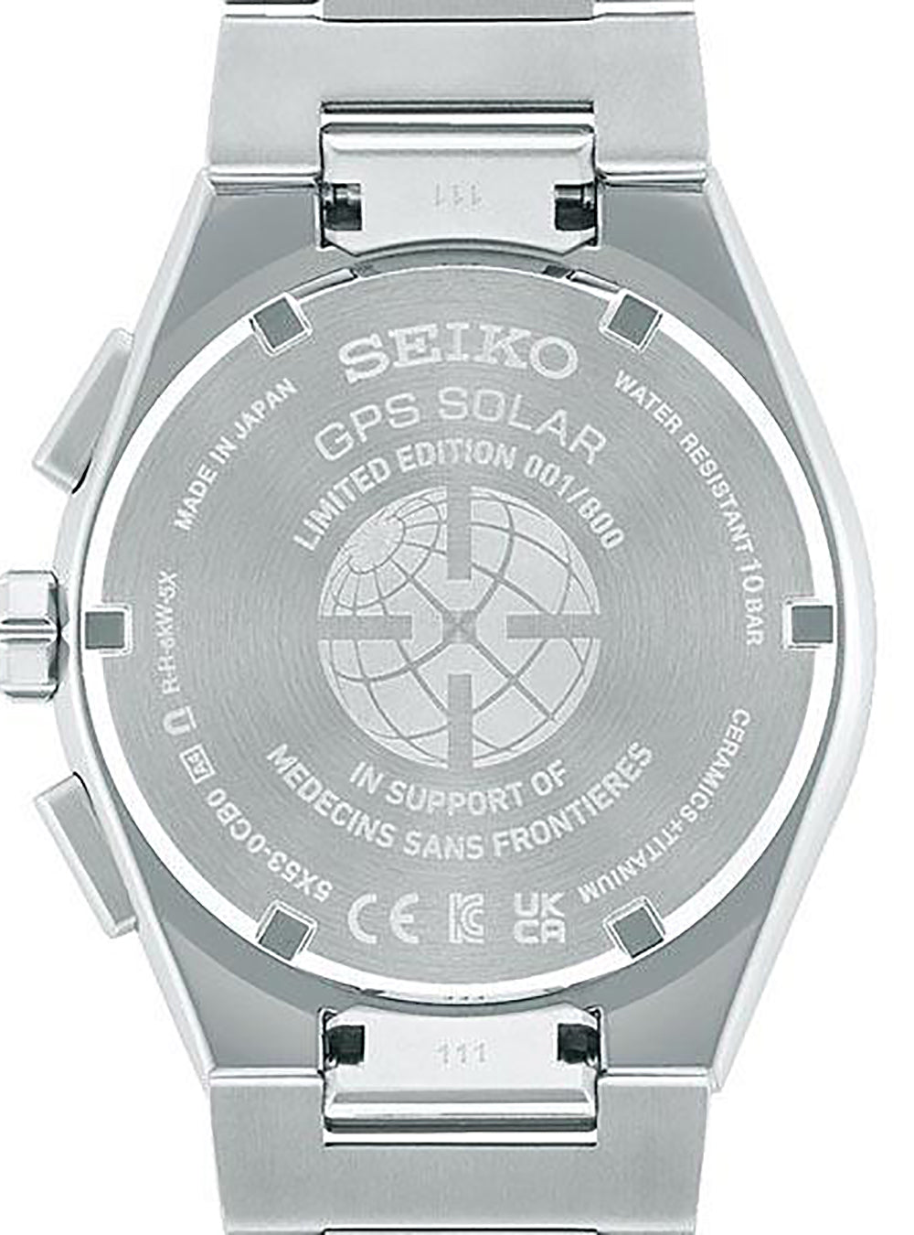 SEIKO ASTRON GPS Solar Watch - Limited Edition SBXC133 for Medicins Sans Frontieres - Made in Japan JDM - Perfect for Travelers & Professionals