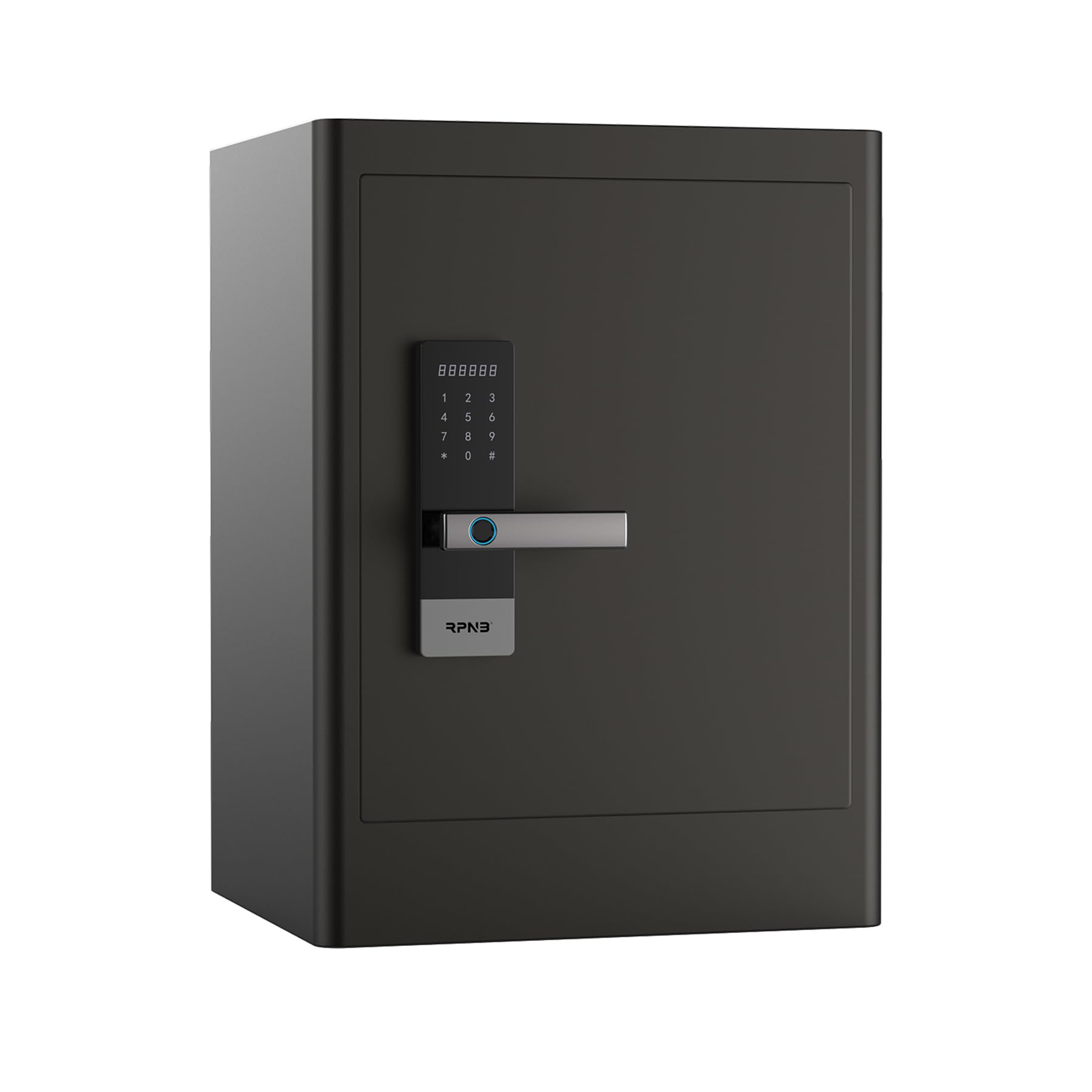RPNB Deluxe Home Safe Box with Smart Touch Screen & Biometric Fingerprint Lock - Voice Prompt, One-Touch Unlock, Interior Storage, Dual Alarm System (2.8 Cubic Feet) - Perfect for Home, Office & Hotel Security
