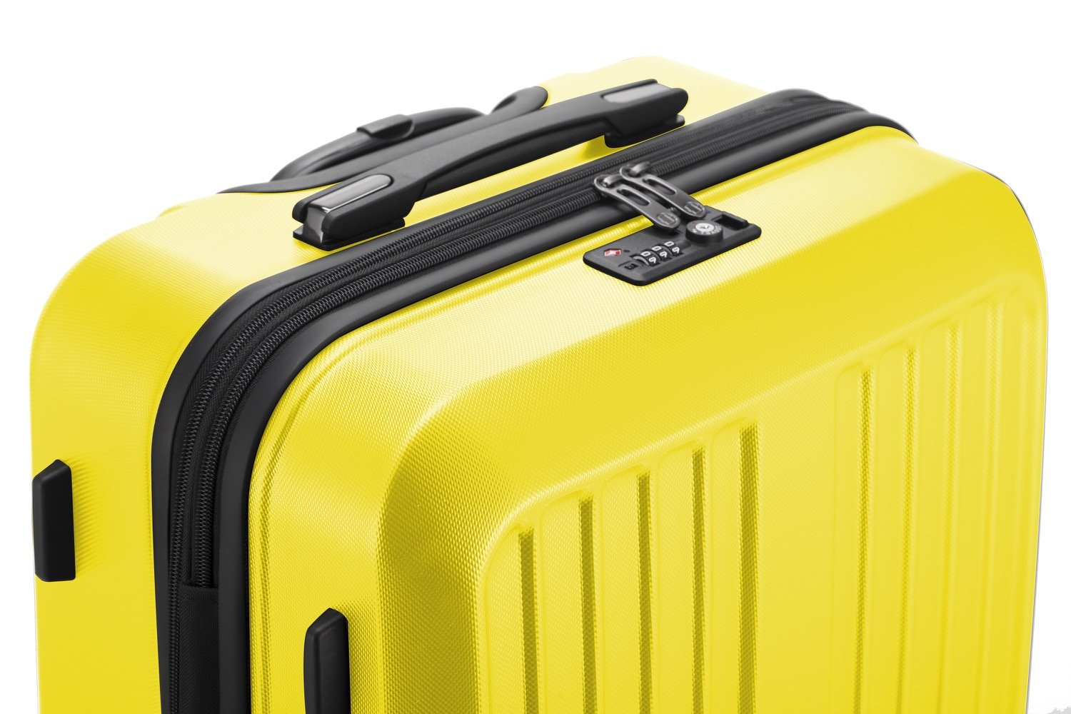 Premium Unisex Adult 3-Piece Luggage Set with Yellow Matte Finish - Perfect for Travel, Business Trips & Vacation Packing