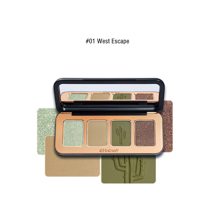 Girls Crush Adventure Game Series 4-Color Eyeshadow Palette | Vibrant Makeup for Cosplay, Halloween & Party Looks