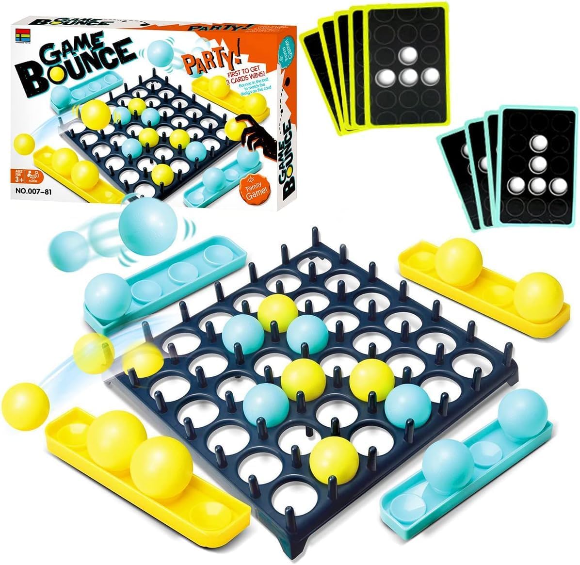 Bounce Off Game - Fun Interactive Bouncing Ball Tabletop Game for Family, Kids & Parties - Perfect for Indoor Play, Birthday Celebrations & Group Activities