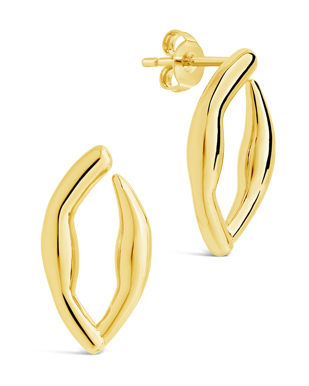 Sharee Contoured Stud Earrings for Women - Hypoallergenic Stainless Steel Fashion Jewelry - Perfect for Everyday Wear, Parties & Gifts