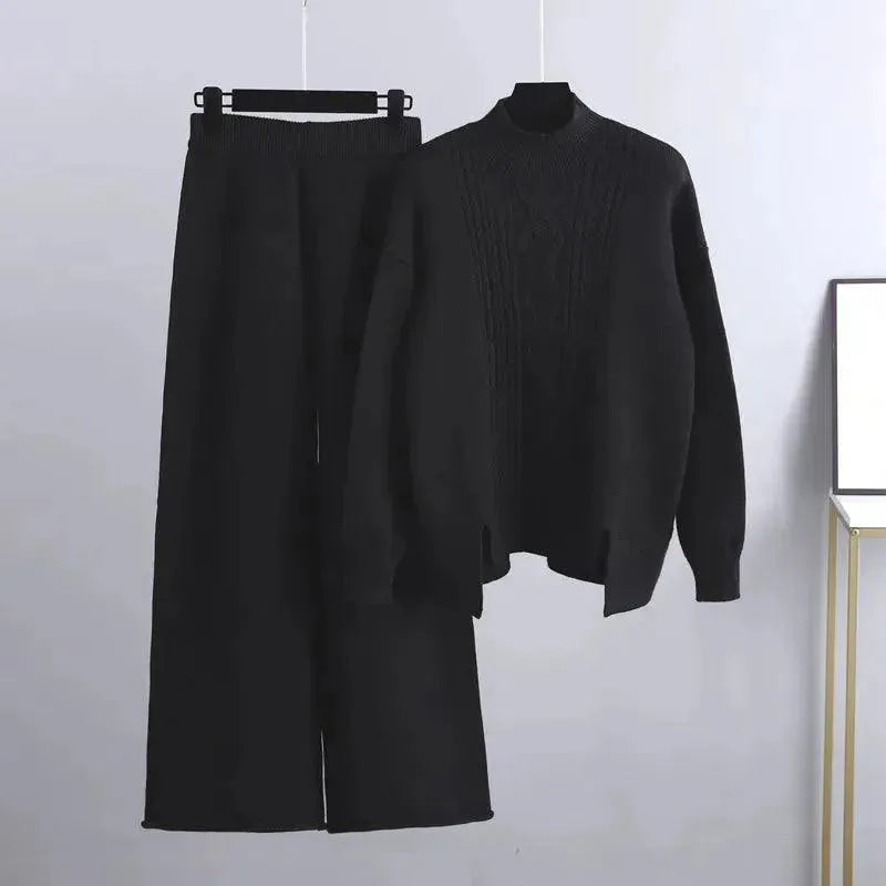 Stylish Women's Casual Wool 3-Piece Outfit Set - Comfortable Winter Knitwear for Office, Dating & Daily Wear