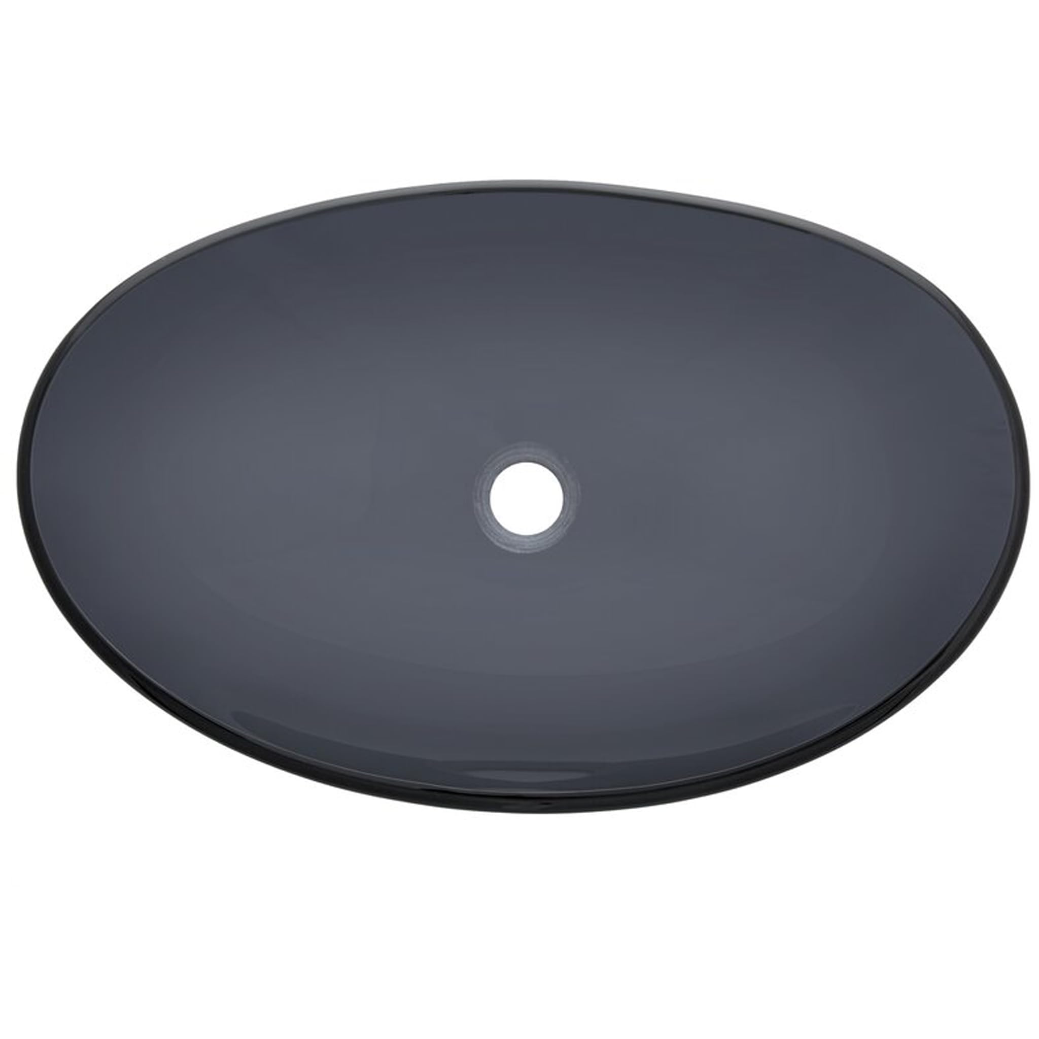 Novatto BIGIO Modern Matte Black Glass Vessel Bathroom Sink Set - Above Counter Bathroom Vanity Sink for Contemporary Home Decor, Spa & Luxury Bathroom Renovation