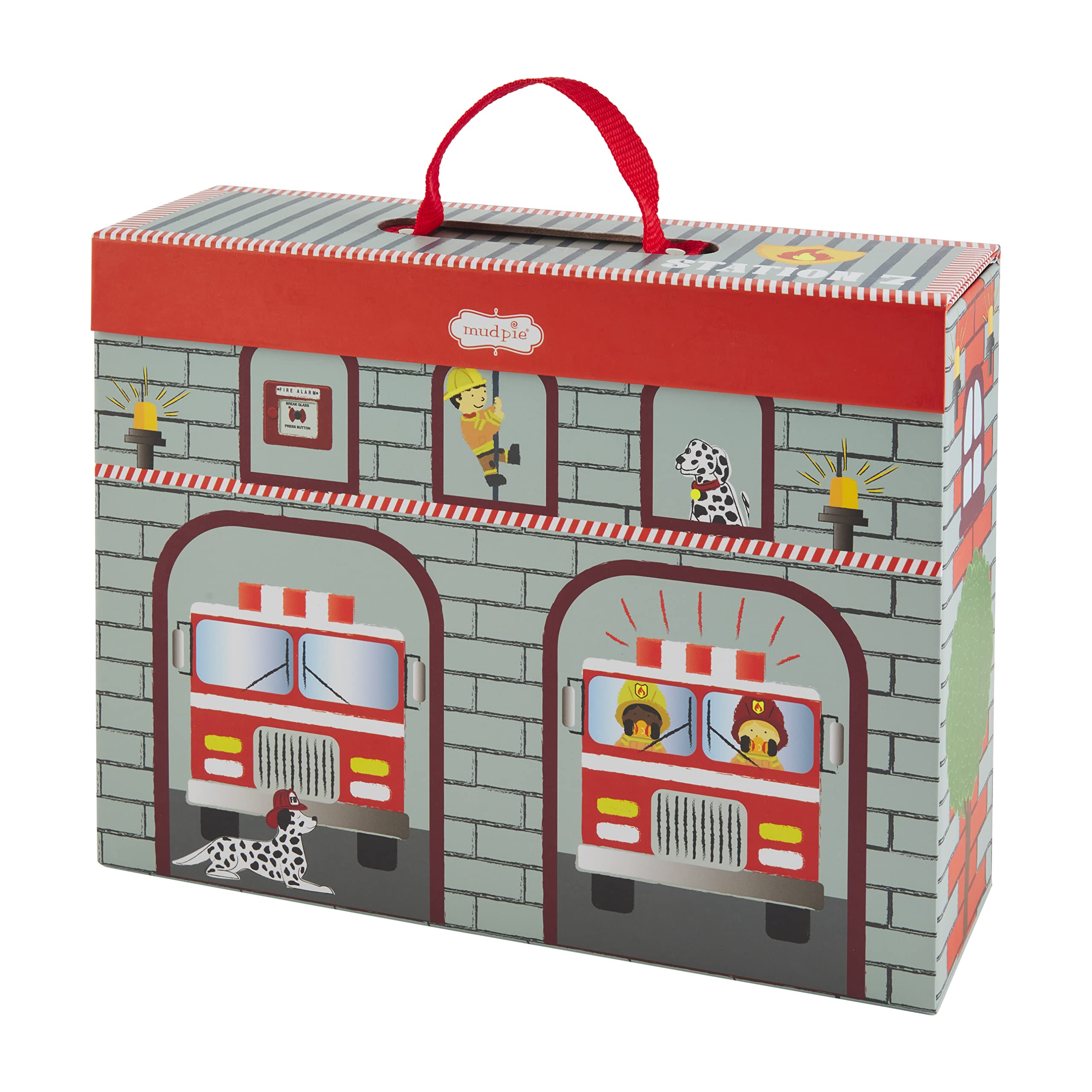 Fire Station Story Box Play Set - Wooden Toy for Kids, Pretend Play & Imagination Development - Perfect for Preschool Learning, Birthday Gifts & Indoor Playtime