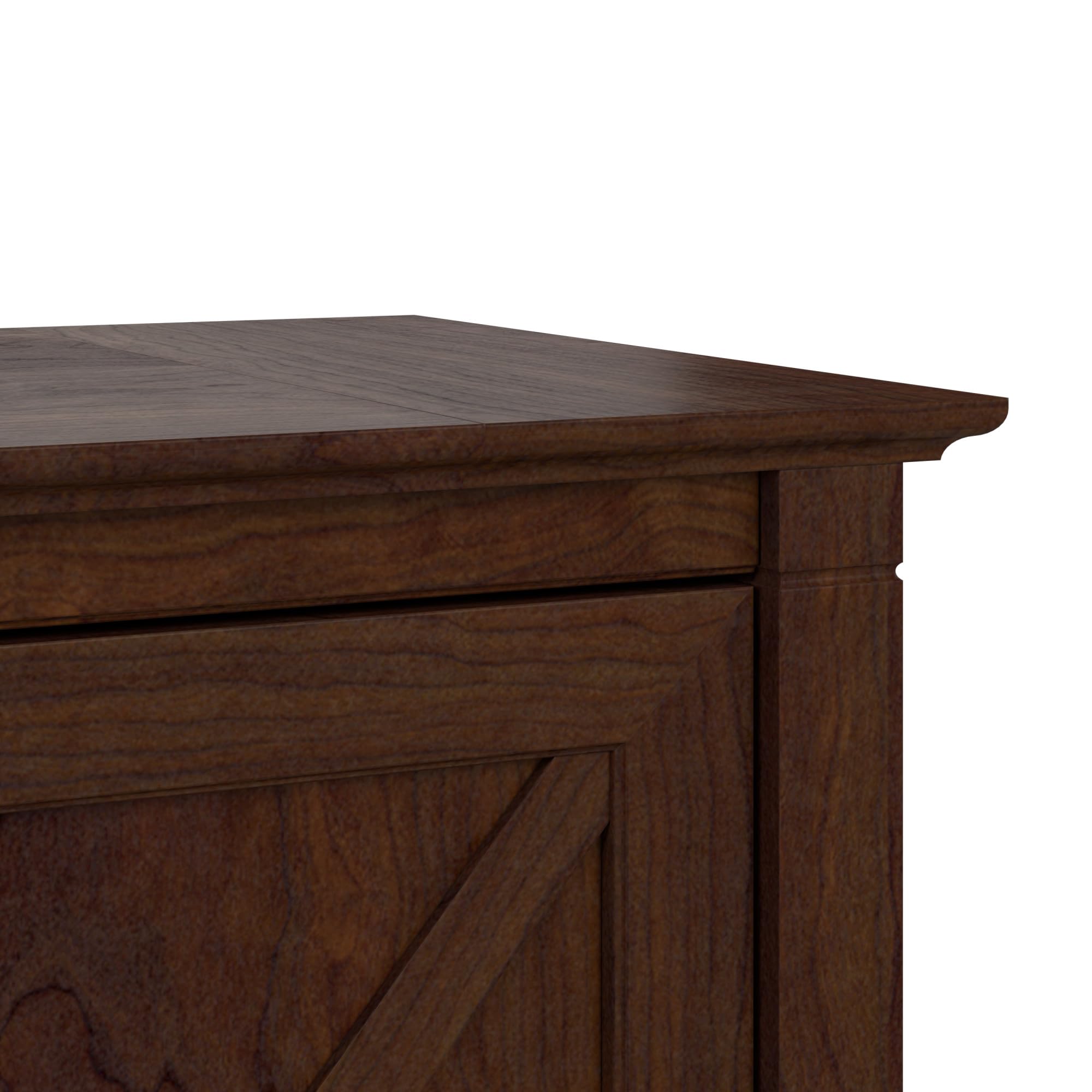 Bush Furniture Key West 2-Drawer Lateral File Cabinet in Bing Cherry Finish - Home Office Storage Solution for Files, Documents & Office Supplies