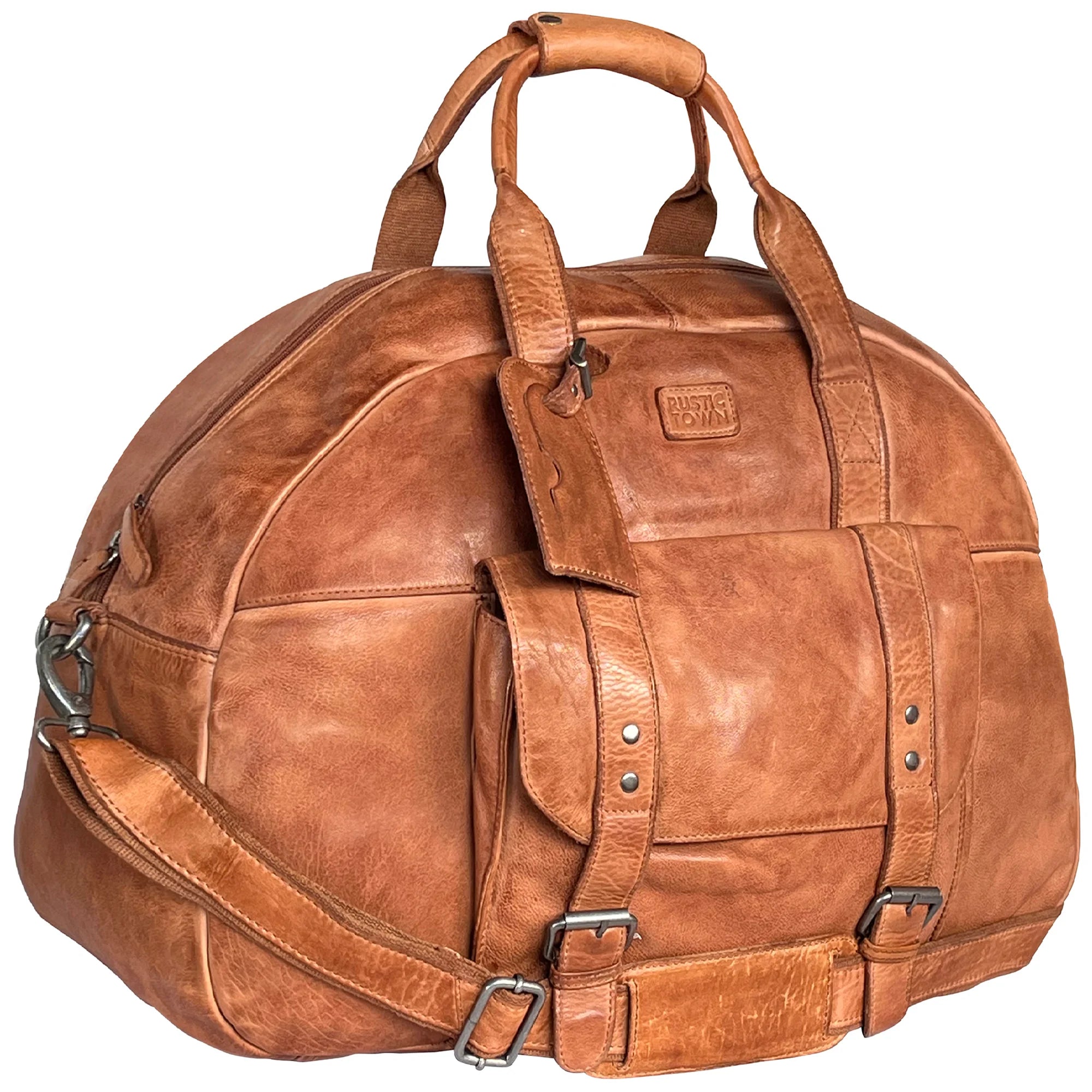 Premium Casanova Genuine Leather Duffel Bag for Men - Stylish Brown Travel Bag, Gym Bag & Weekender - Perfect for Business Trips, Gym & Outdoor Adventures