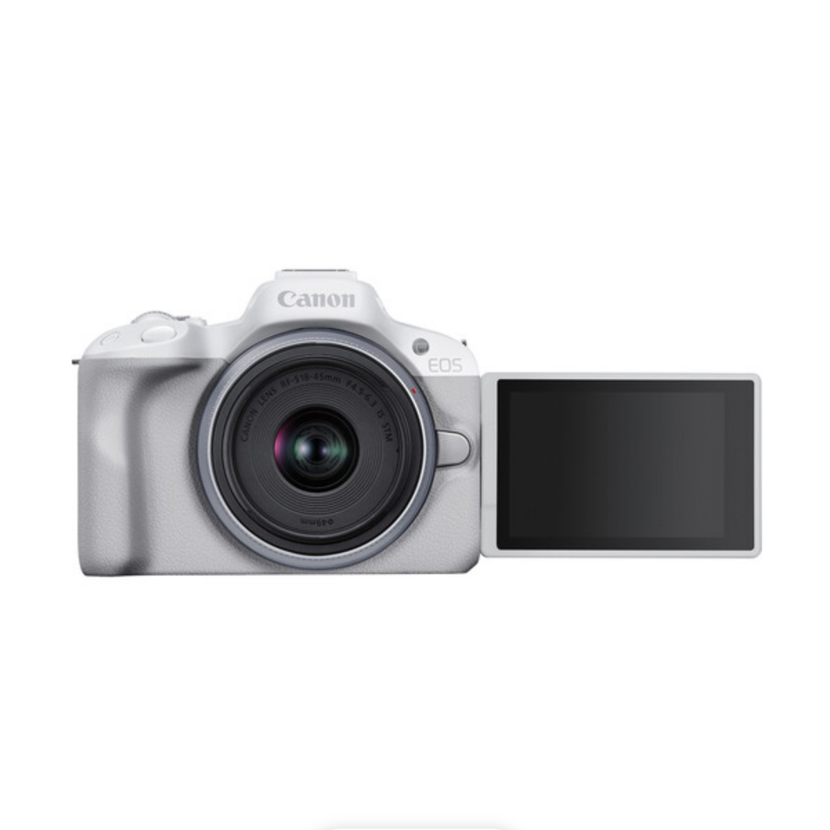 Canon EOS R50 Mirrorless Camera with RF-S 18-45mm f/4.5-6.3 IS STM Lens (White) - Perfect for Vlogging, Travel Photography & Content Creation
