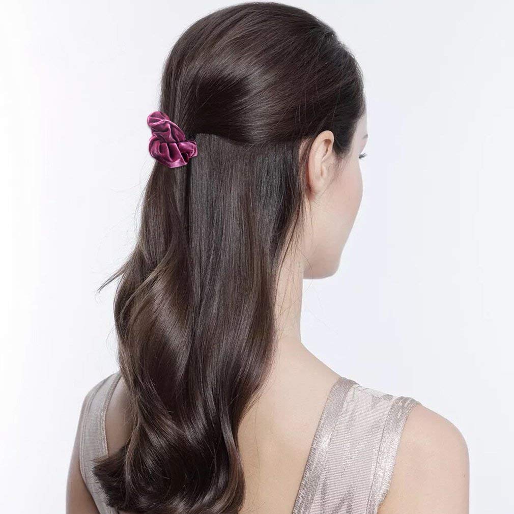 ALIBA COLLECTION 15-Piece Velvet Hair Scrunchies Set - Soft Elastic Hair Ties for Thick Hair, Large Hair Bands for Women & Girls - Perfect for Workouts, Office, School & Everyday Styling