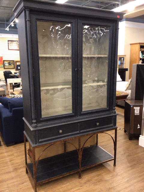 Stanley Furniture Rustic Charcoal Round 2-Piece Cabinet Set - Perfect for Living Room, Bedroom, or Office Storage and Organization