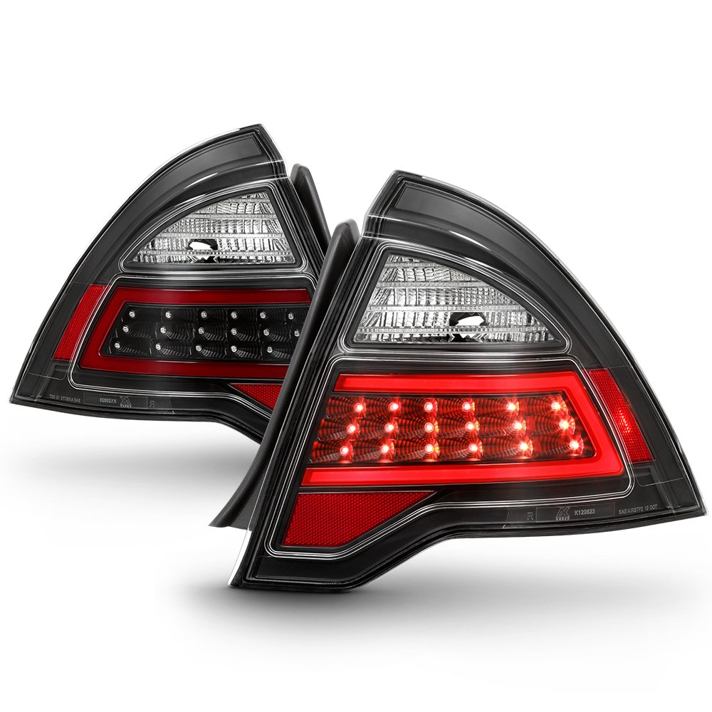 ACANII LED Tail Lights for 2010-2012 Ford Fusion - Black Smoke Lens Brake Lamps Pair (Driver & Passenger Side) - Enhanced Visibility & Style Upgrade for Night Driving and Custom Car Look