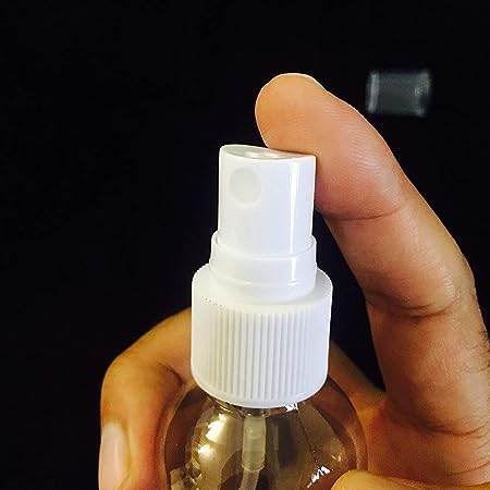 Refillable Fine Mist Spray Bottle 200ml - Clear Plastic Reusable Empty Sprayer with Dust Cap (Pack of 1) for DIY Beauty, Hair Care, Cleaning & Travel Essentials