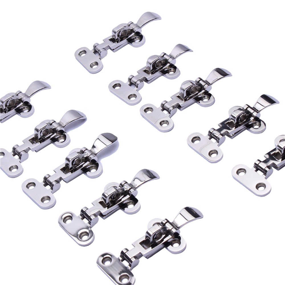 2PCS Marine Grade 316 Stainless Steel Boat Locker Hatch Anti-Rattle Latch Fastener Clamp - Durable Hardware for Yachts, Sailboats & Marine Applications