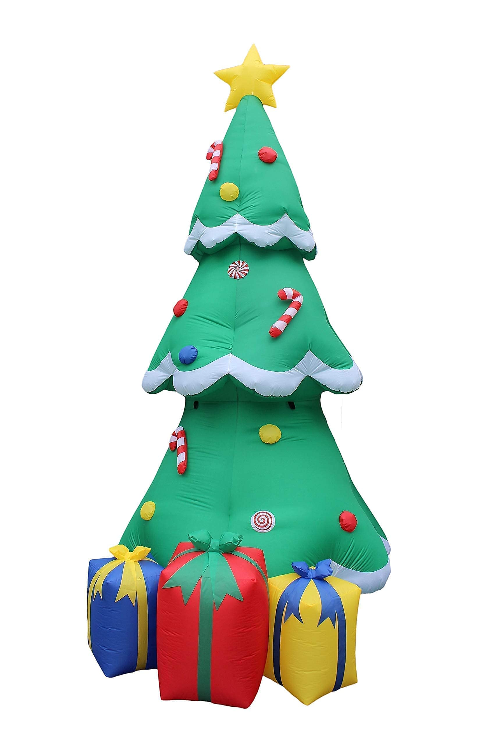 12ft Giant Inflatable Christmas Snowman & Tree Decorations Set with Lights - Outdoor Holiday Party Decor for Yard, Lawn, and Home - Perfect for Xmas Celebrations, Family Gatherings, and Neighborhood Displays