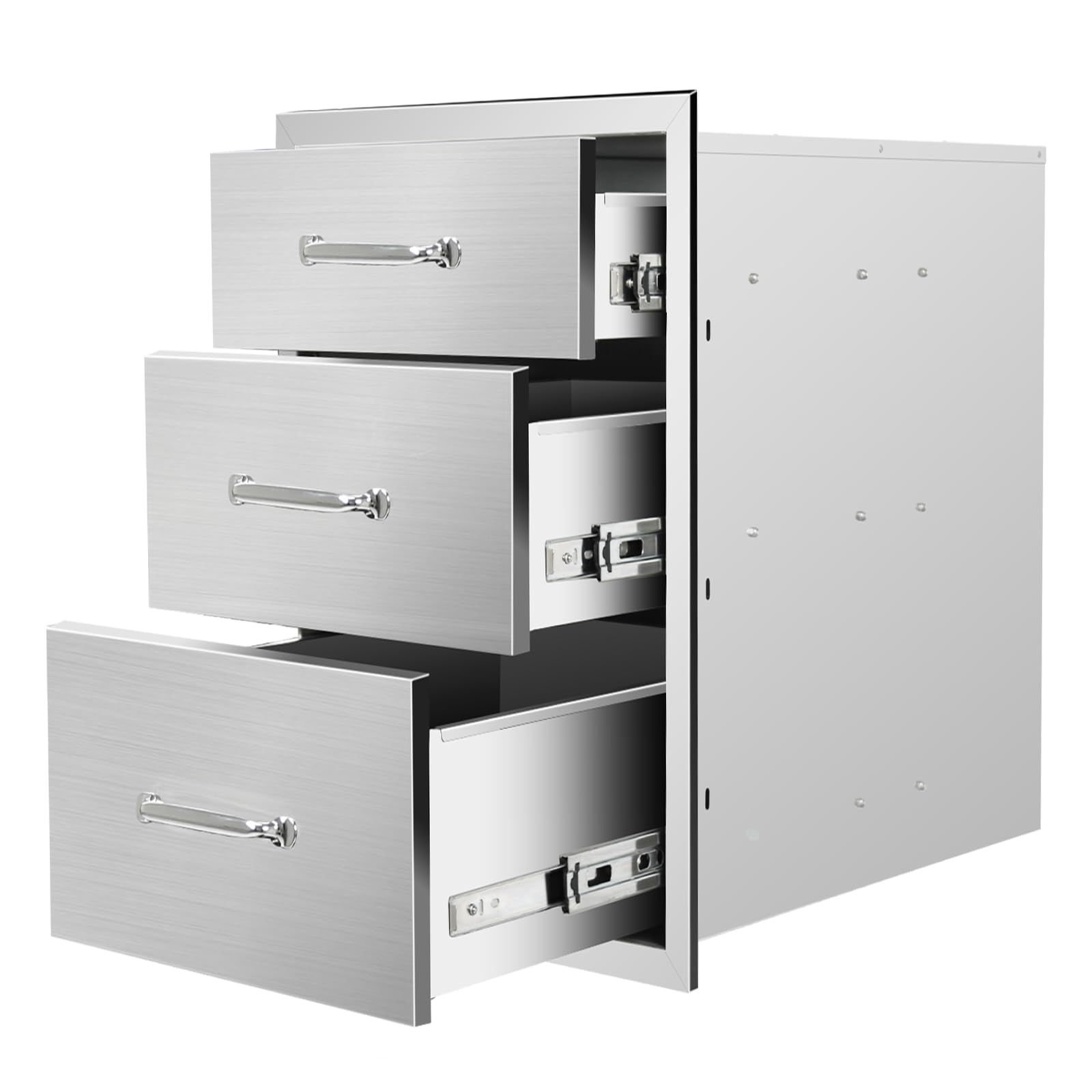 Stainless Steel Triple BBQ Drawers 18