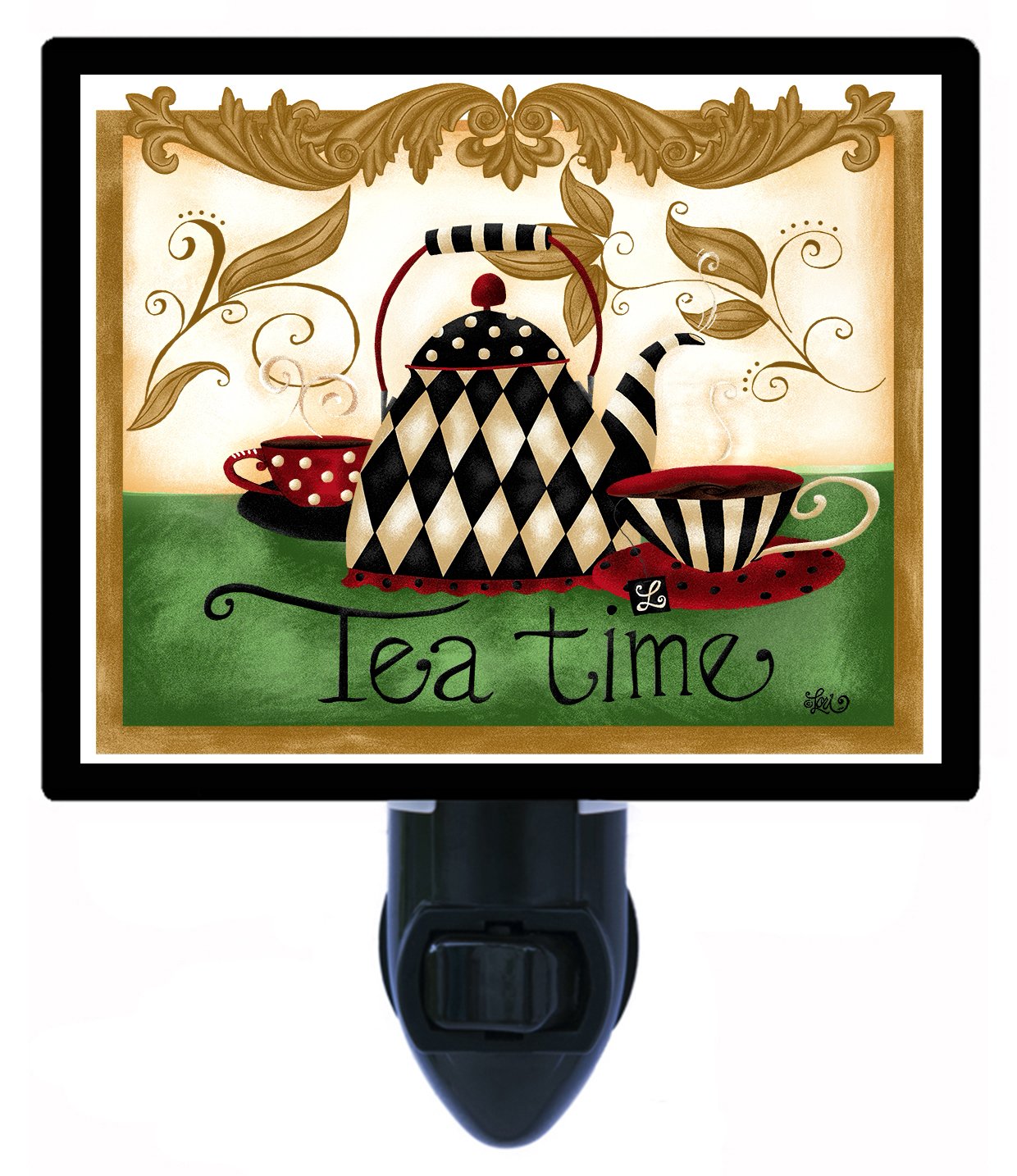 Night Light for Kitchen - Elegant Tea Time Set with Cup, Kettle & Teapot - Perfect for Cozy Evenings, Relaxation & Home Decor
