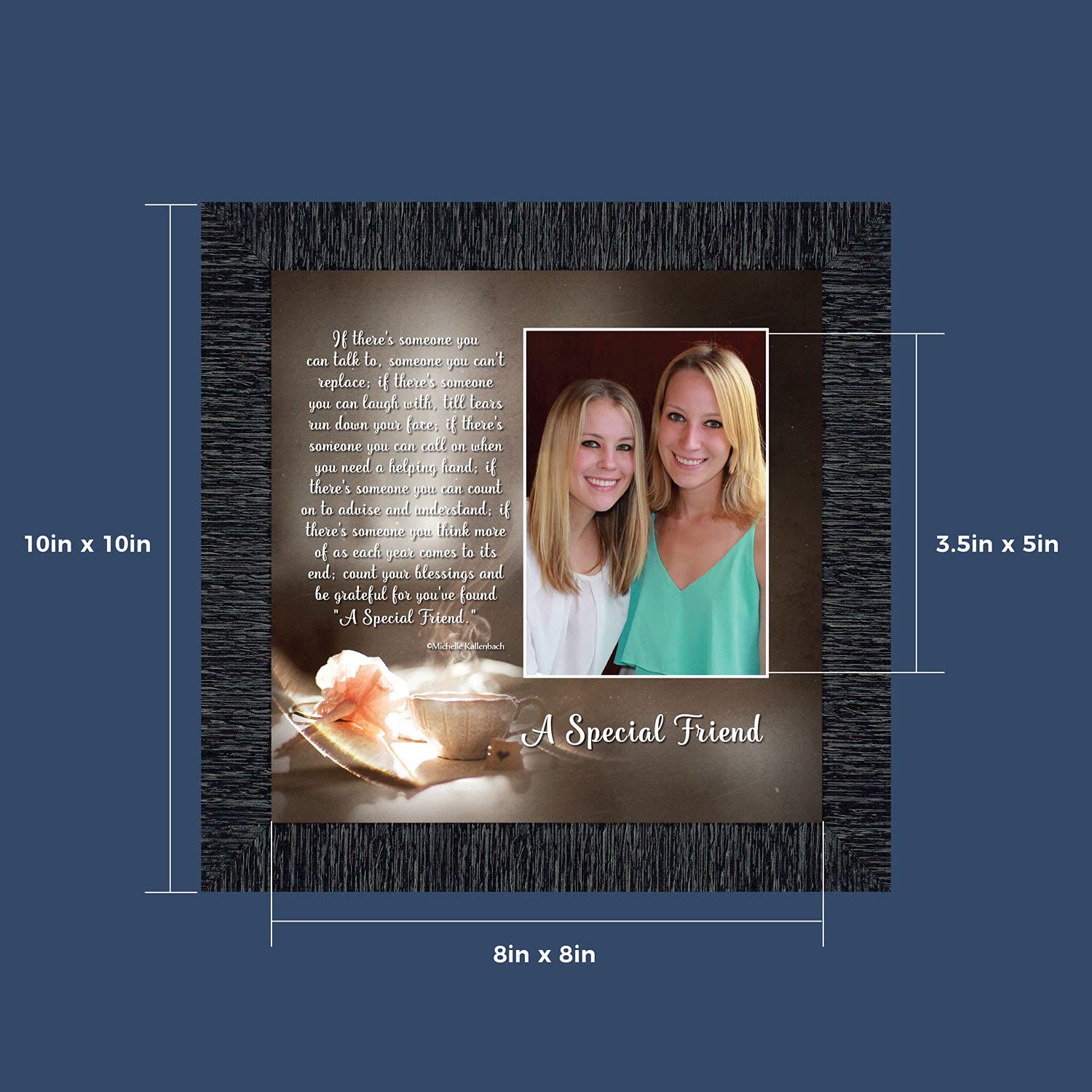 Crossroads Home Décor Best Friend Picture Frame - Perfect Birthday Gift for Best Friends, Ideal for Home, Office, or Dorm Room Décor