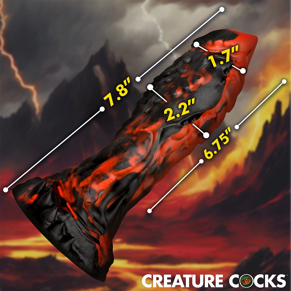 Creature Cock Inferno Rippled Vibrating Remote Control Dildo - Powerful Adult Toy for Couples & Solo Play, Perfect for Spicing Up Bedroom Fun & Long Distance Relationships