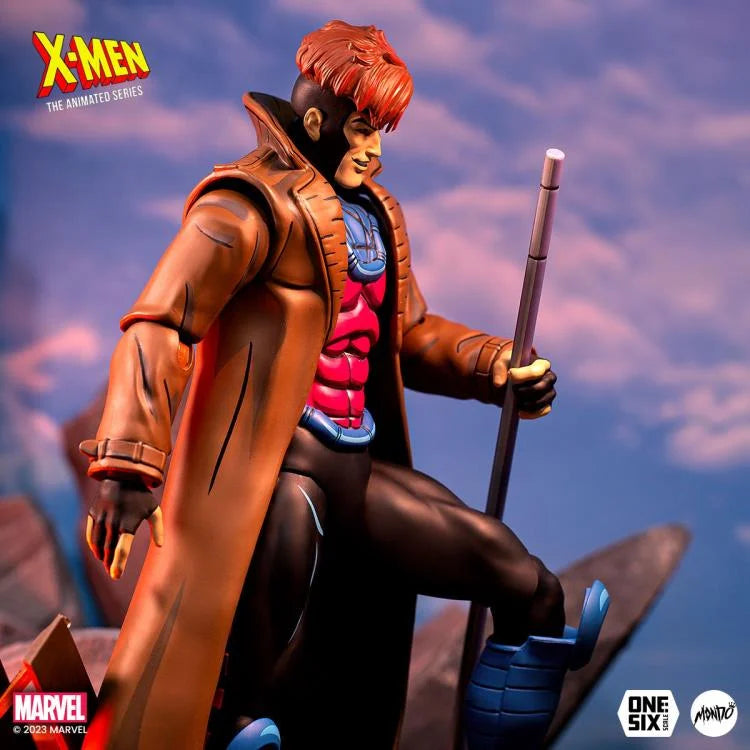 X-Men: The Animated Series Gambit 1/6 Scale Collectible Action Figure - Perfect for Marvel Fans, Display & Comic Book Collections