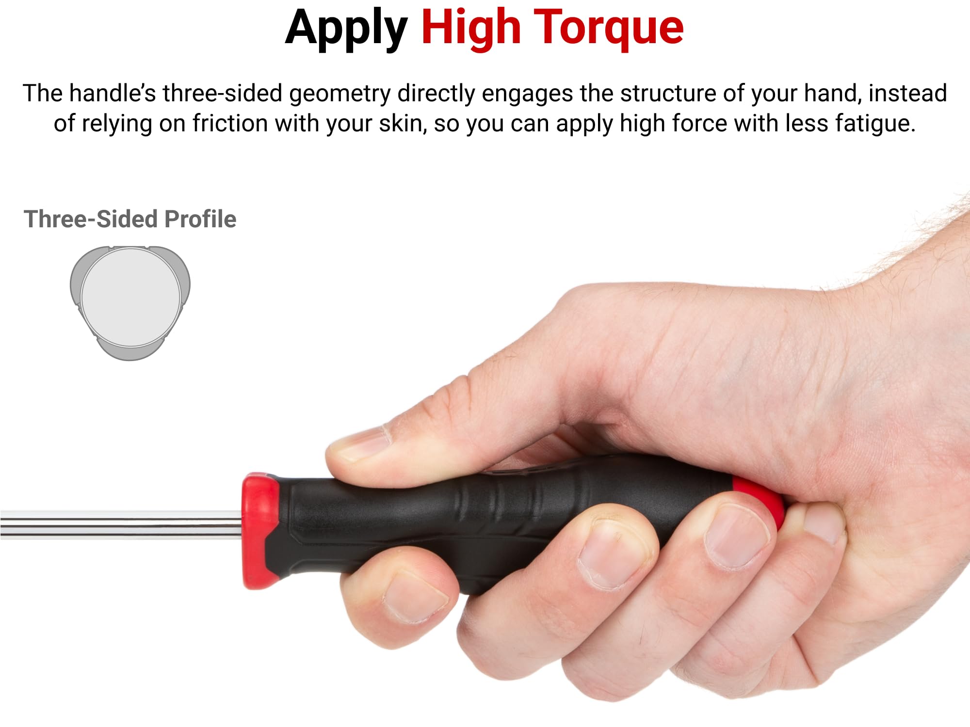 TEKTON #3 Phillips High-Torque Screwdriver with Black Oxide Blade (Model 26683) - Perfect for Automotive Repairs & Heavy-Duty Construction Projects