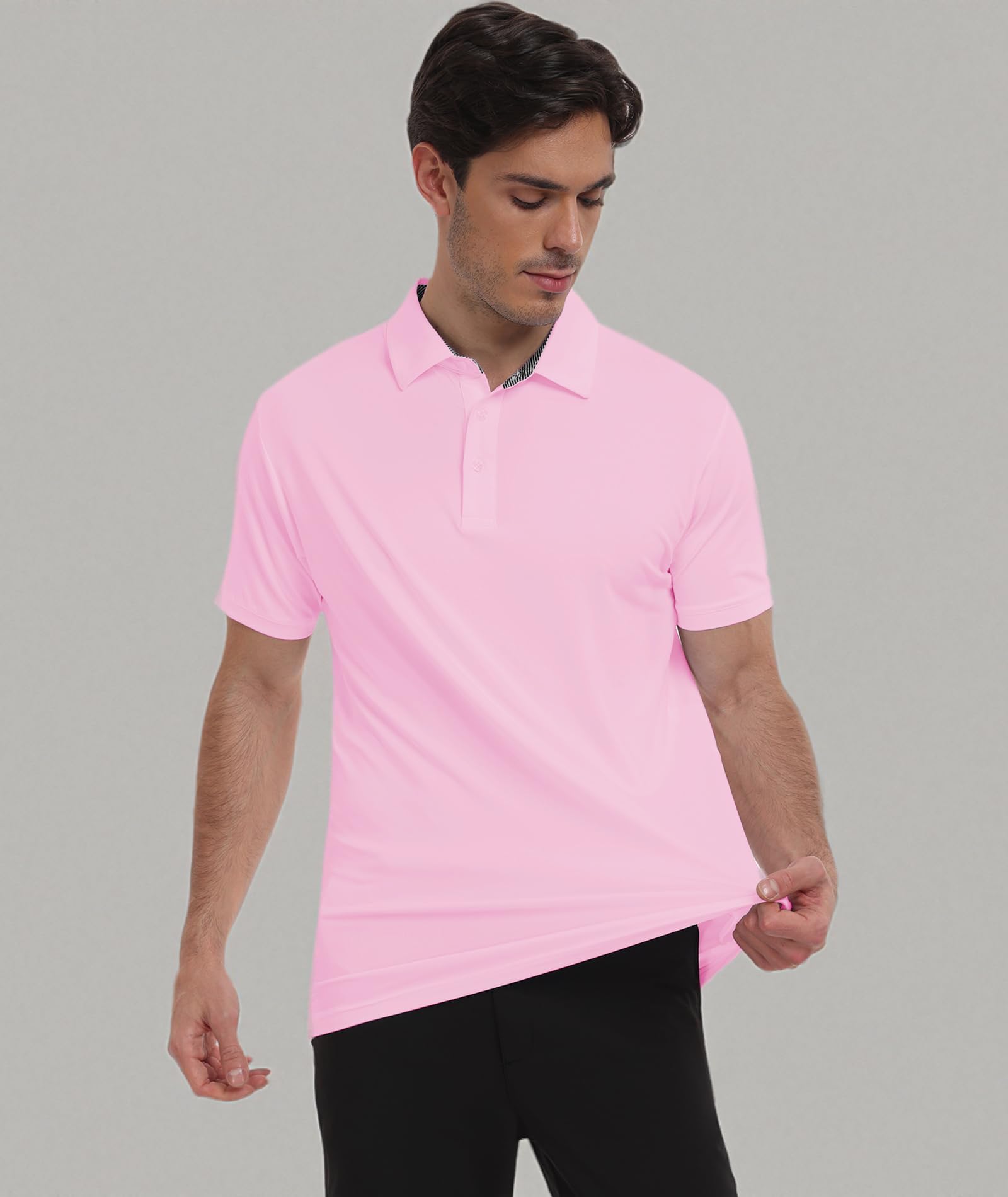 Men's Performance Polo Shirts - Short Sleeve Moisture Wicking Athletic Shirt for Golf, Workout & Casual Wear | Breathable & Comfortable for Sports & Outdoor Activities