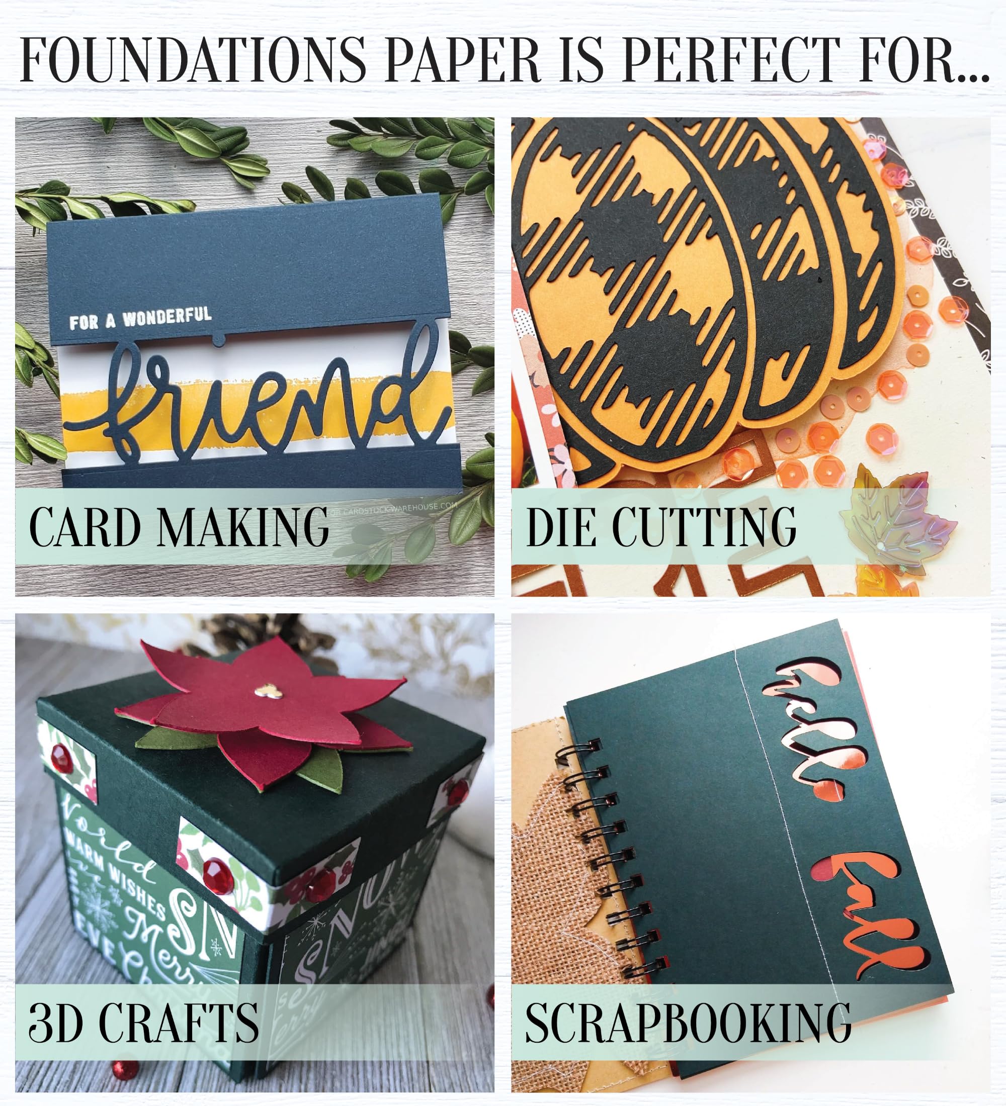 Premium 100% Recycled Black Cardstock Paper - 25 Sheets, 8.5 x 11 Inches, 100 lb/270 GSM - Heavyweight Black Card Stock for Card Making, Invitations, Scrapbooking, Laser & Inkjet Printing, DIY Crafts, Home Office & School Projects