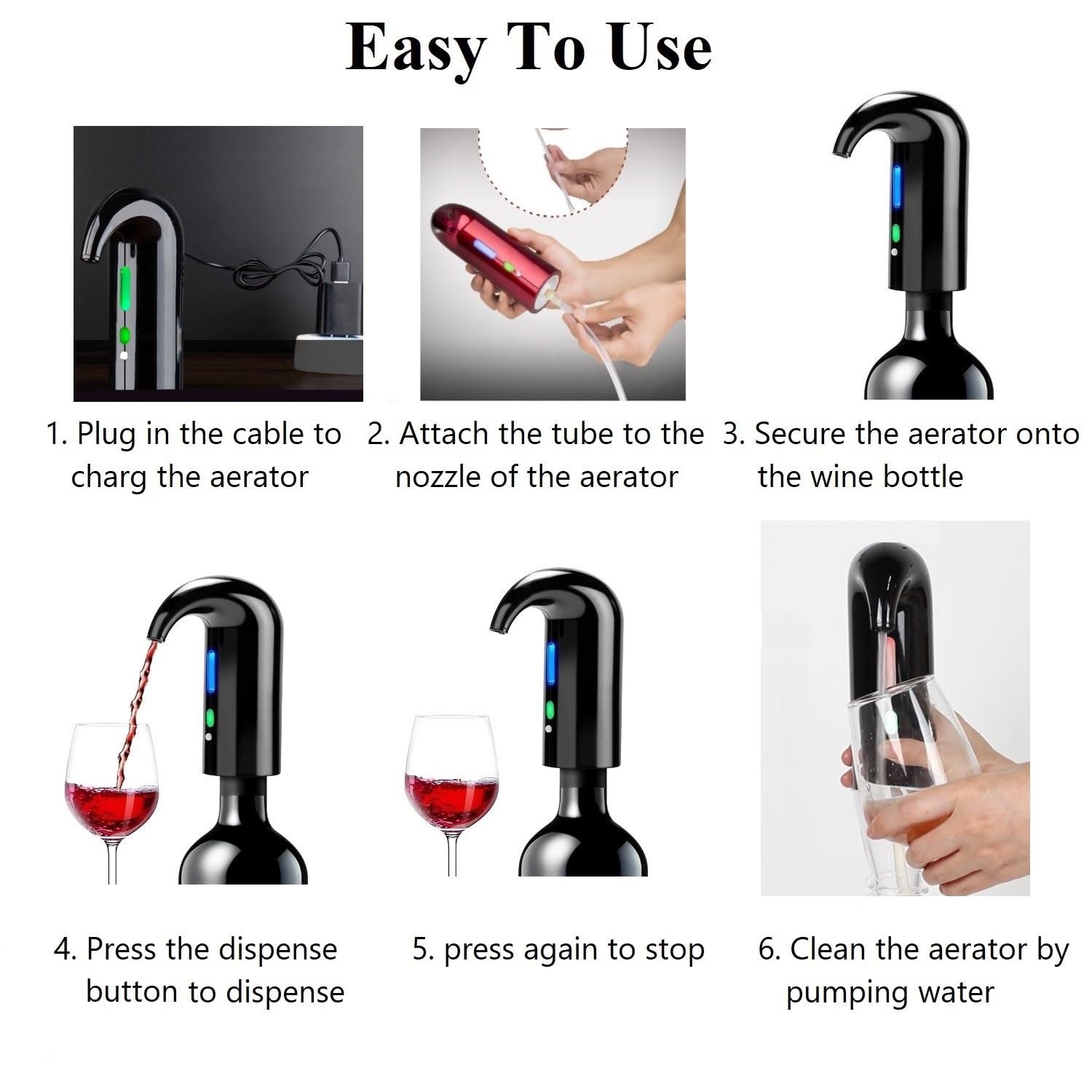 Premium Electric Wine Aerator & Decanter - Fast Wine Dispenser & Pourer for Wine Lovers | Perfect Wine Accessory Gift Set for Home, Parties & Corporate Gifts