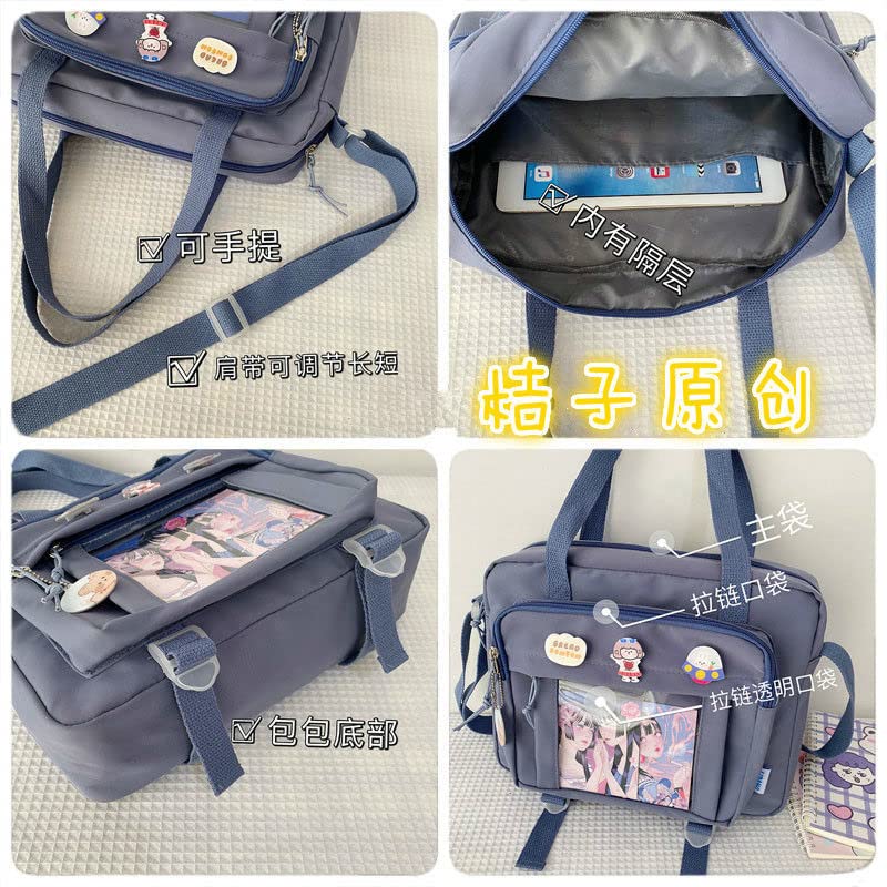 Anime Backpack for Girls - Kawaii Cute Japanese Ita Bag with Clear Window | Lolita Fashion Accessories & Kawaii Supplies (Pink) | Perfect for School, Cosplay, Anime Conventions & Travel