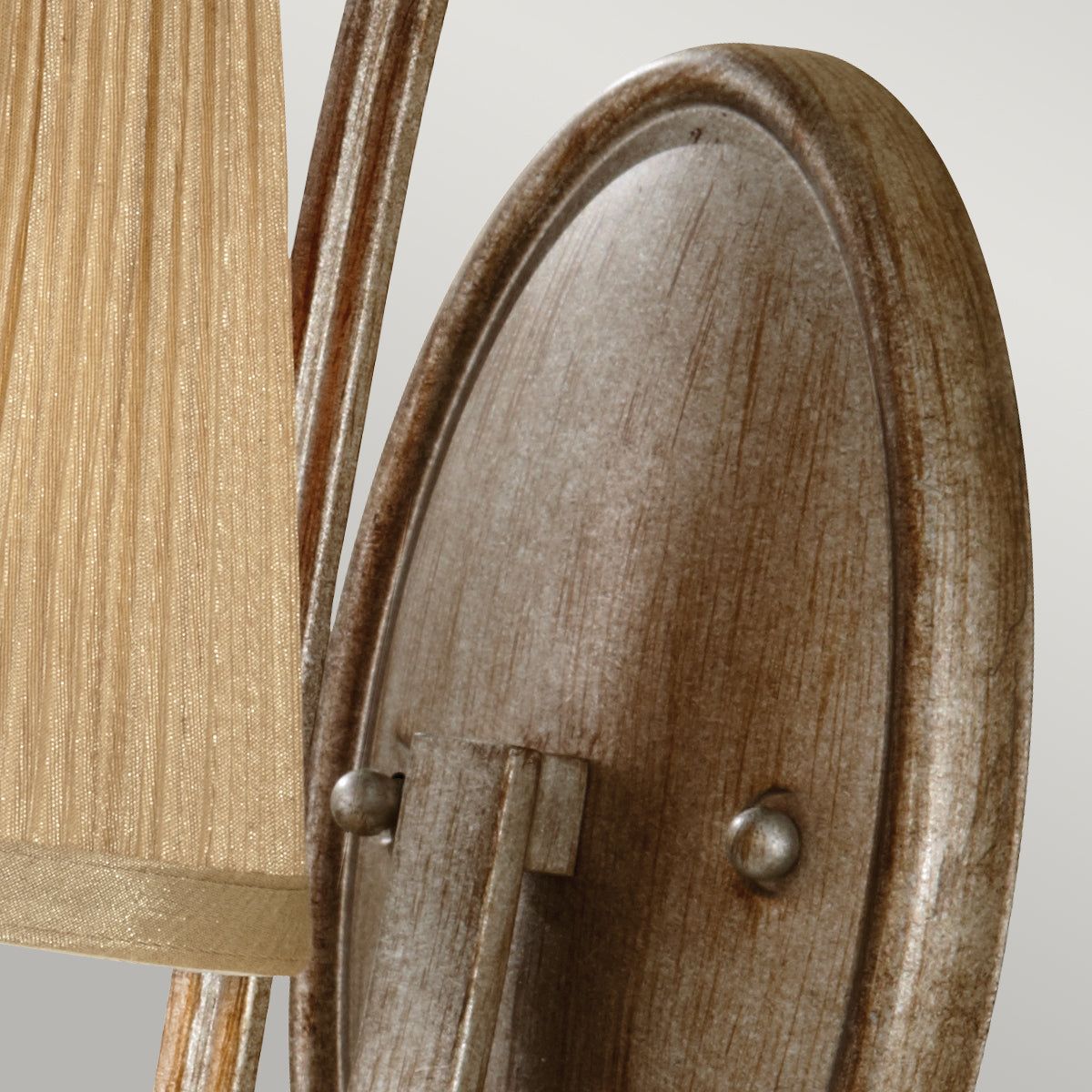 Abbey 1L Wall Light - Silver Sand Finish Modern Sconce for Bedroom, Living Room & Hallway Lighting