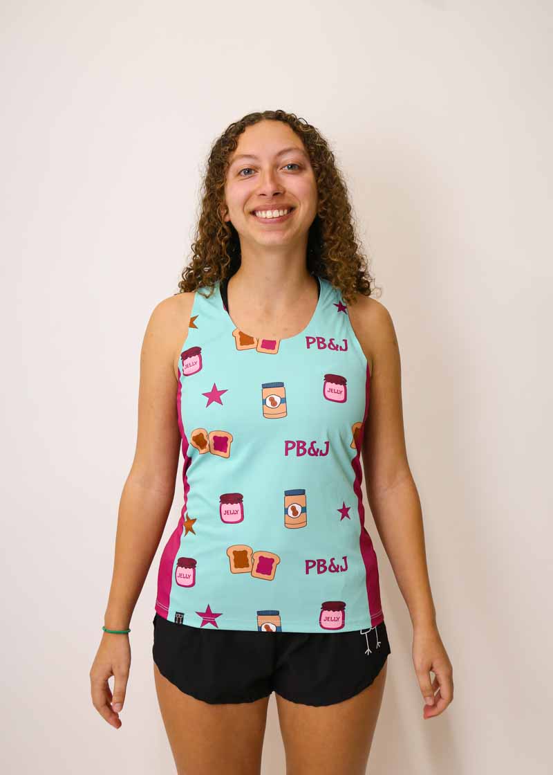 Women's PB&J Performance Singlet - Breathable Running Tank Top for Workouts & Gym - Perfect for Yoga, CrossFit & Athletic Training